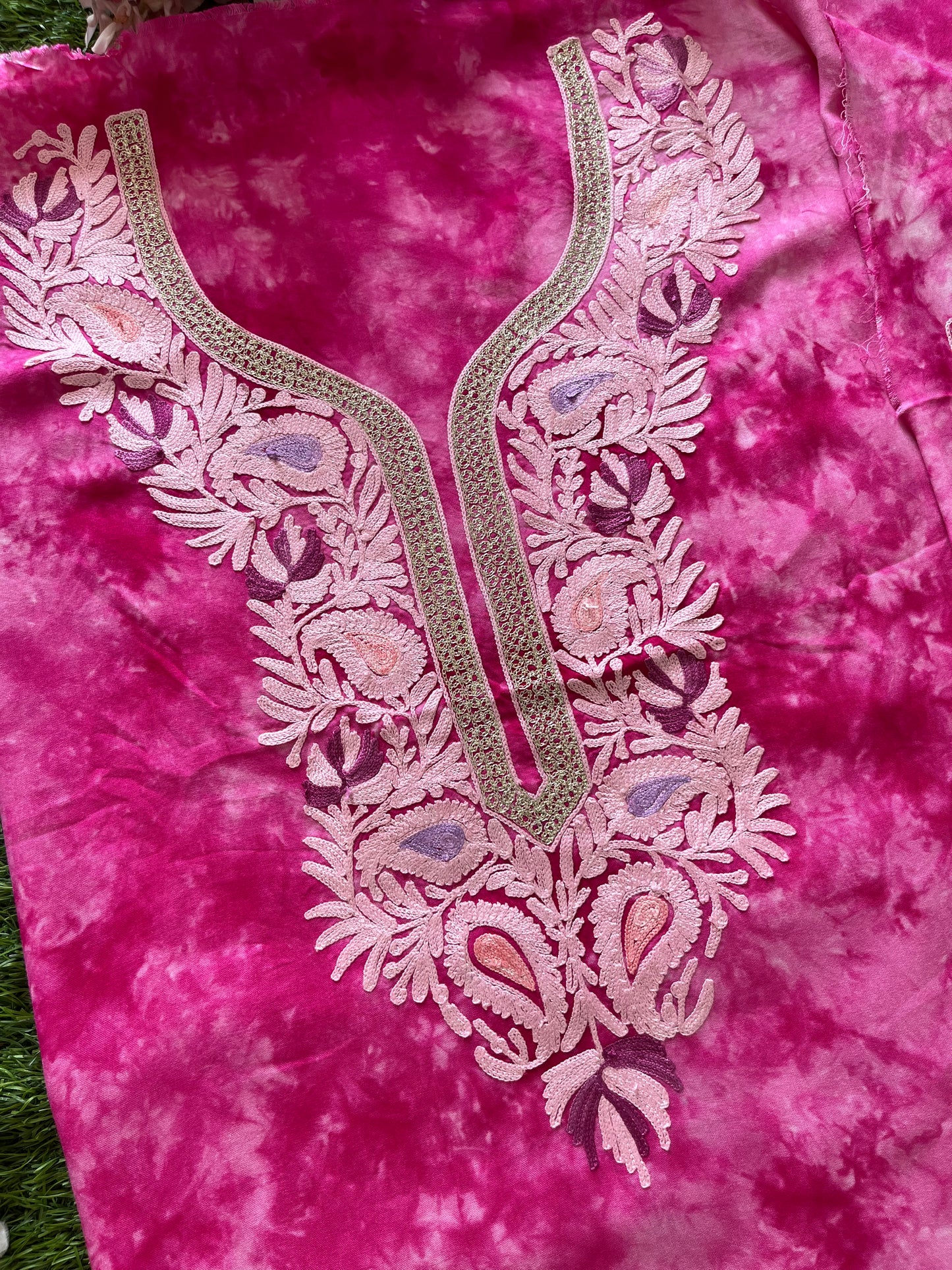 Cotton Unstitched Ty Dy Kashmiri Kurti