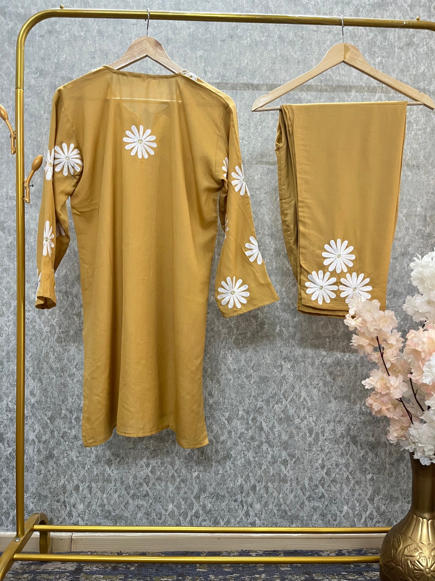 Soft Yellow Cotton Cord Set Size(40)