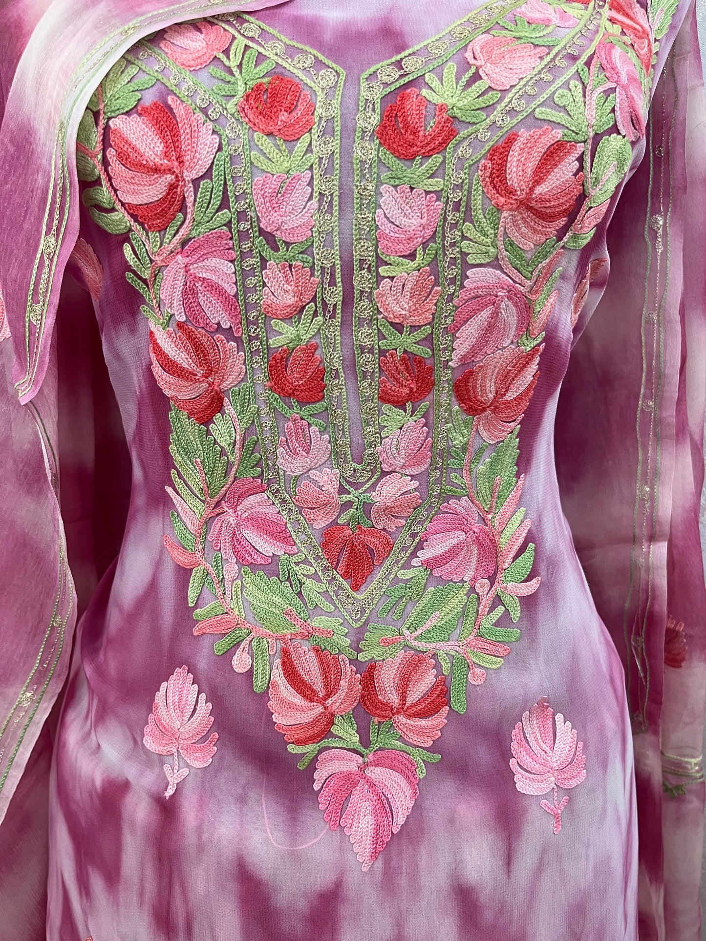 Pure Georgette Ty Dy Kashmiri Suit