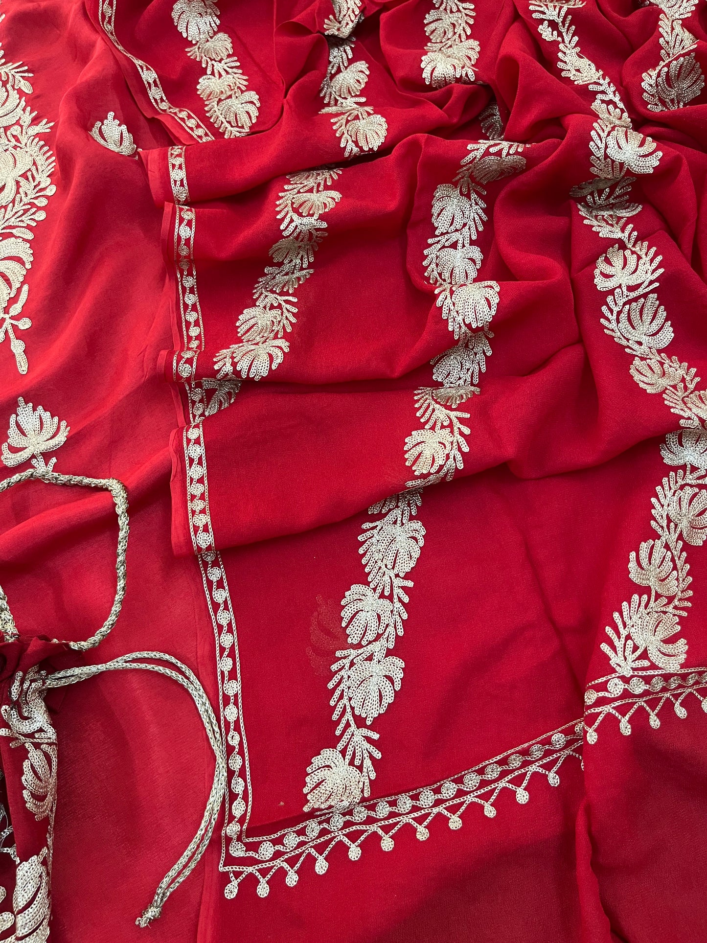 Sanam Silk Kashmiri Suit with Potli