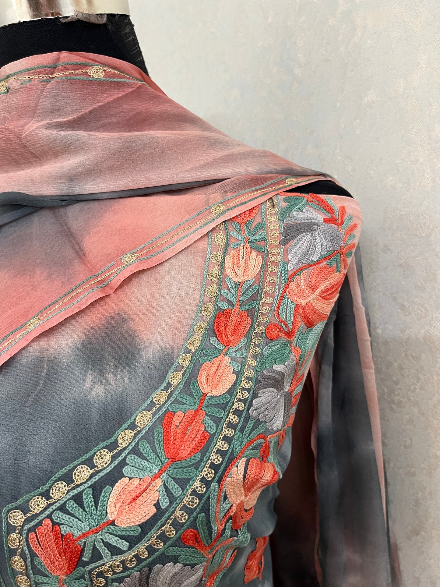 Pure Georgette Ty Dy Kashmiri Suit