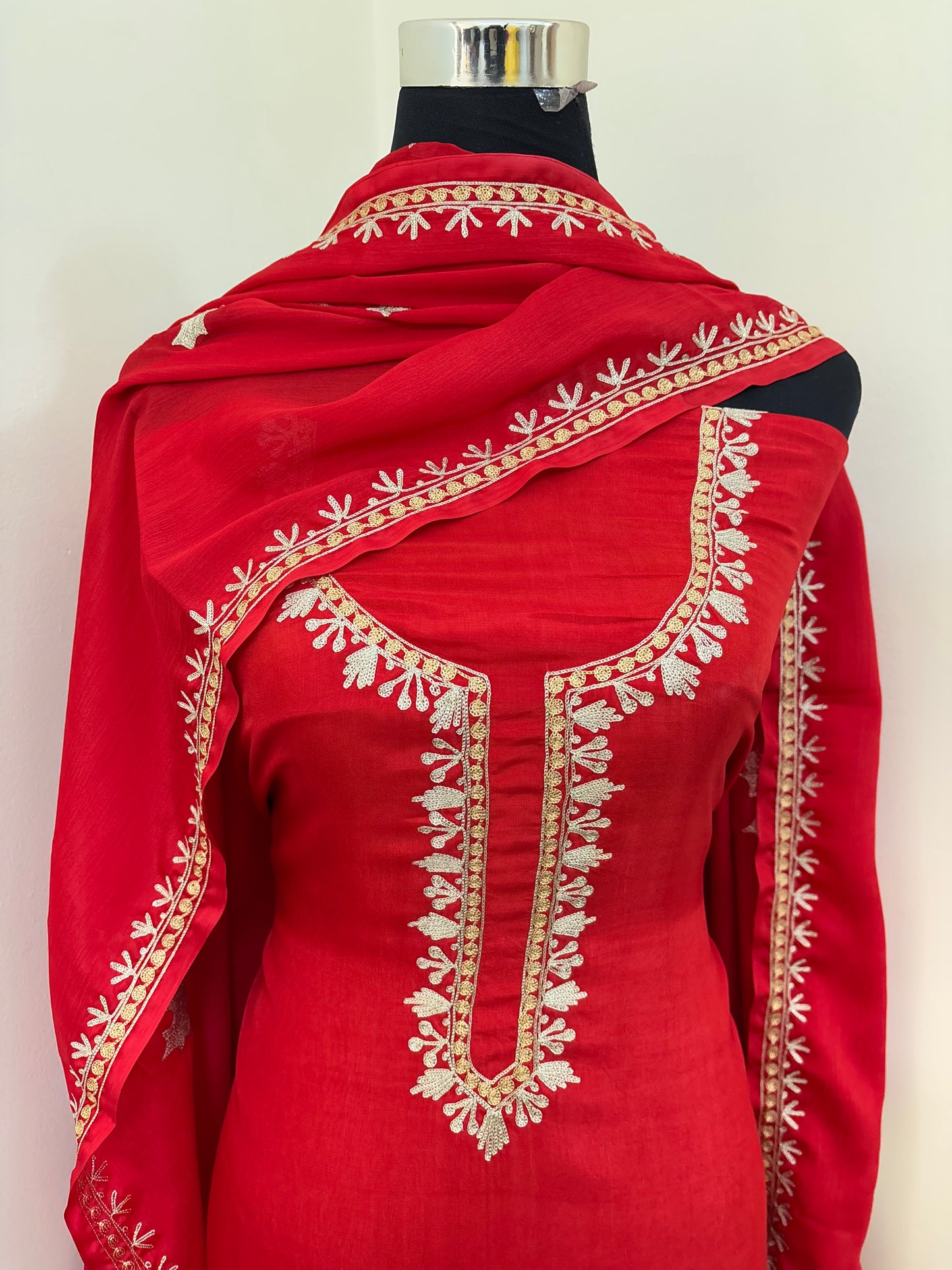 Sanam’ Tilla Embroidered Suit material