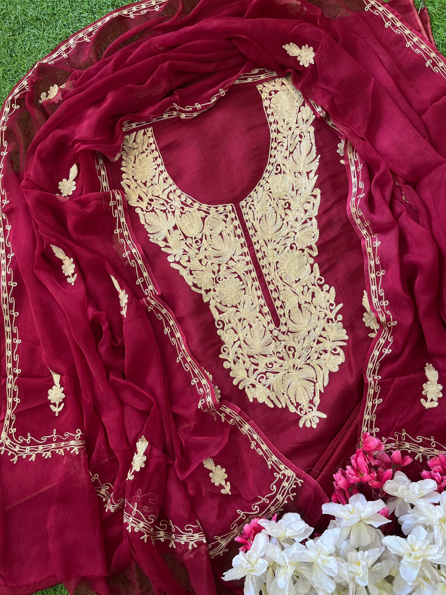 ‘Sanam’ Silk Tilla Kashmiri Suit