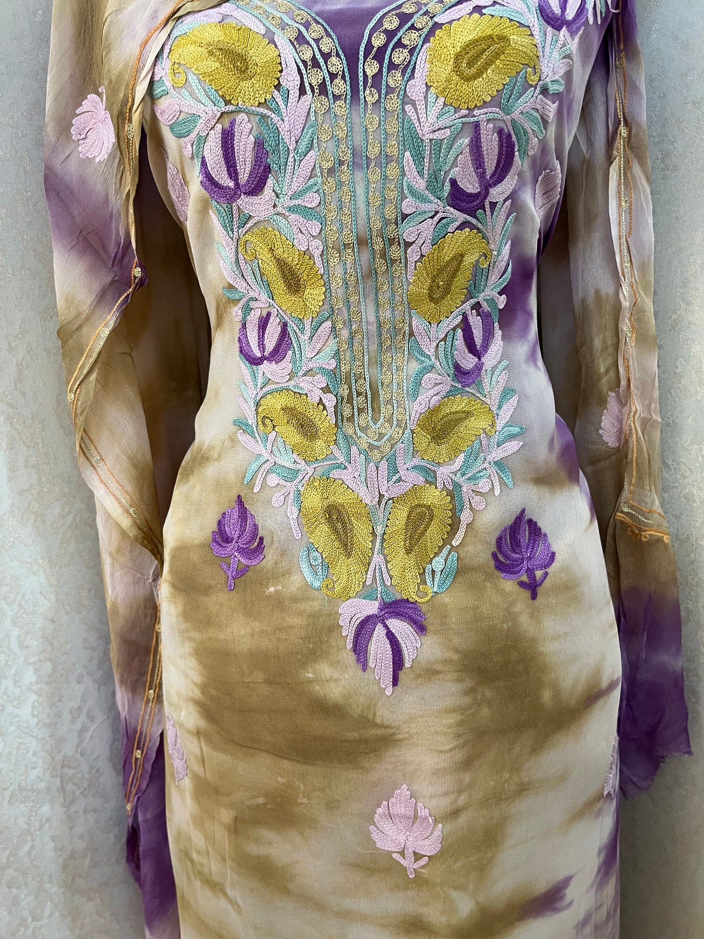 Pure Georgette Ty Dy Kashmiri Suit