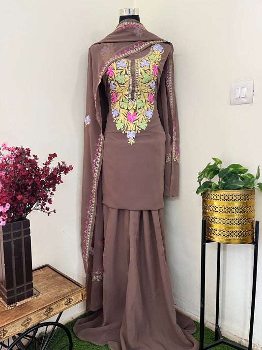 Georgette 3 Pc Aari Embroidered Suit Set