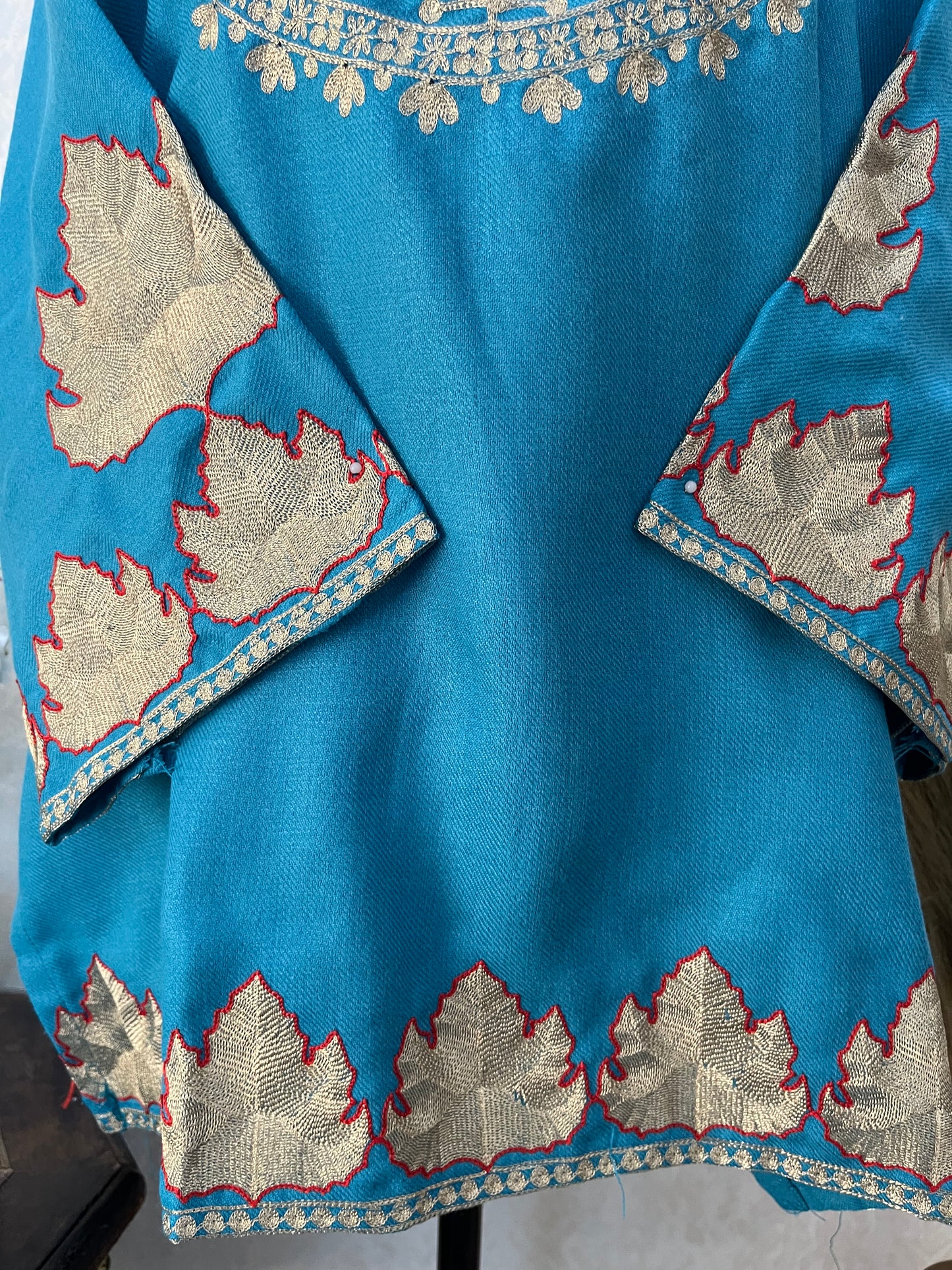 Firozi Woollen Kashmiri Co-Ord Set ( Size 44)