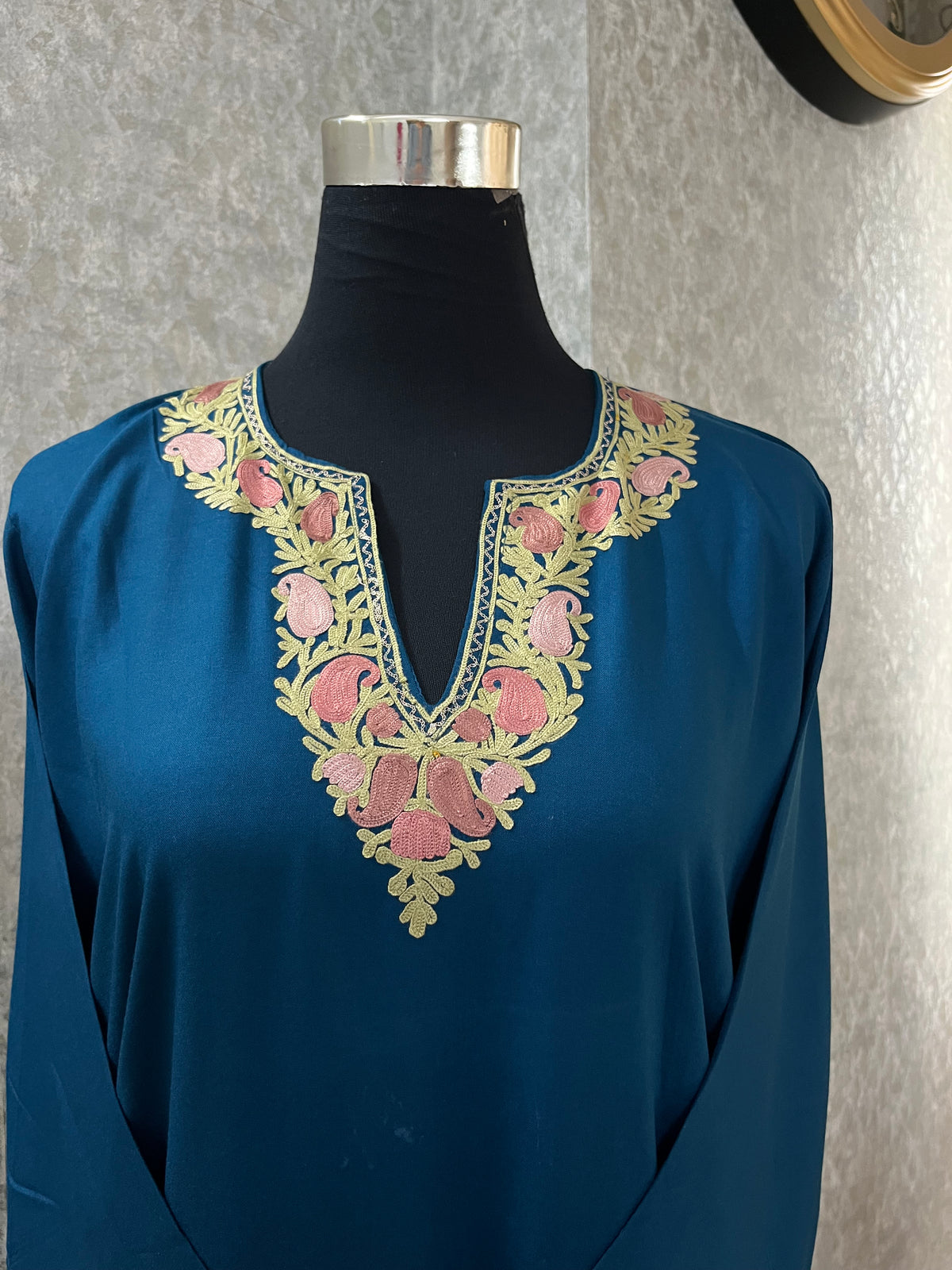 Blue Cotton Stitched Co-ord Set