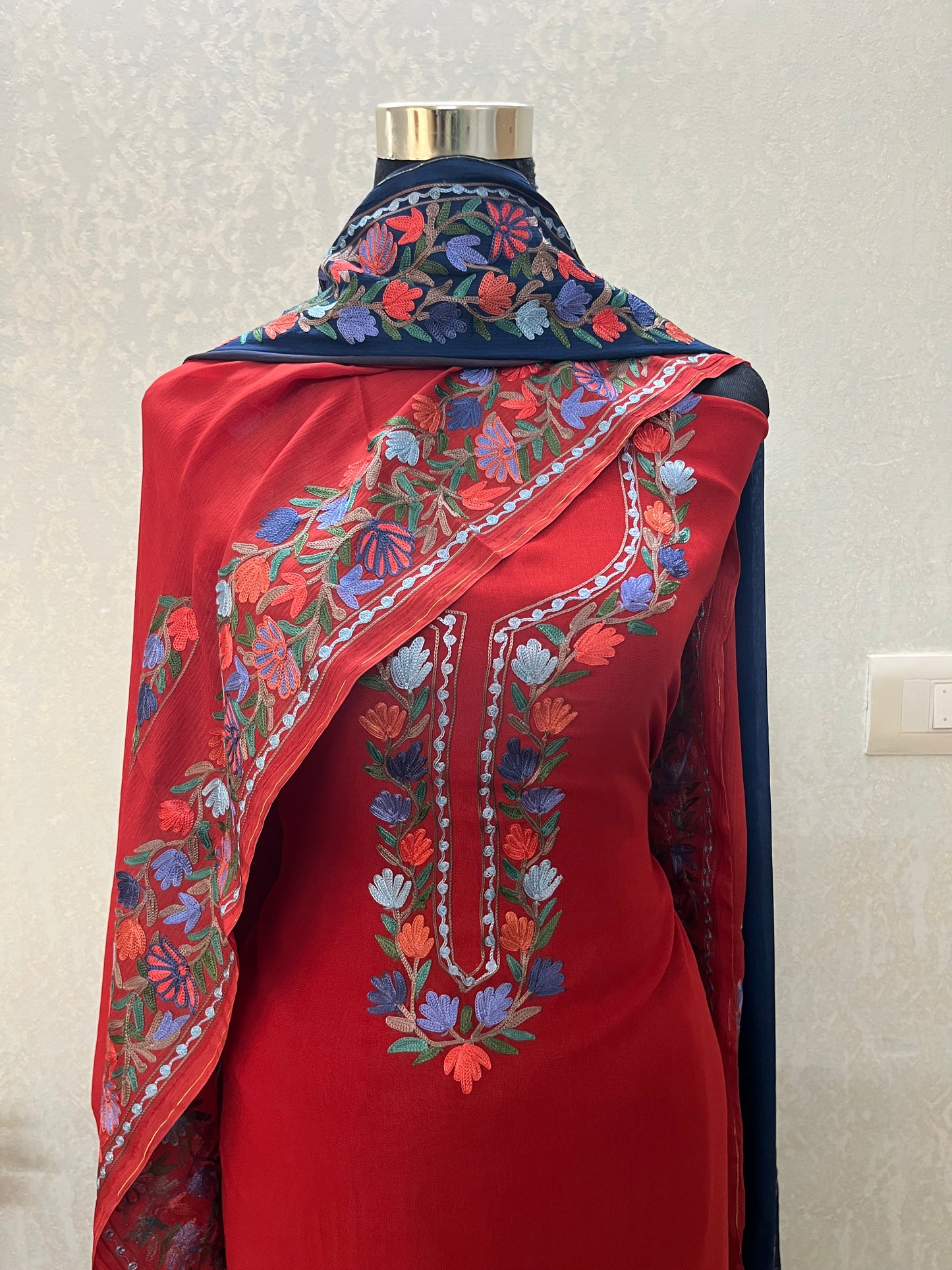 Luxury Pure Georgette Kashmiri Embroidered Suit