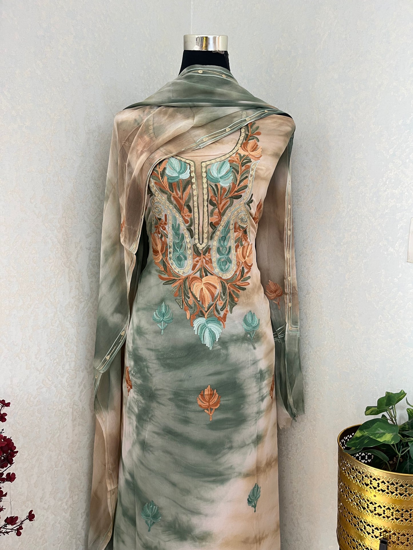 Pure Georgette Ty Dy Kashmiri Suit