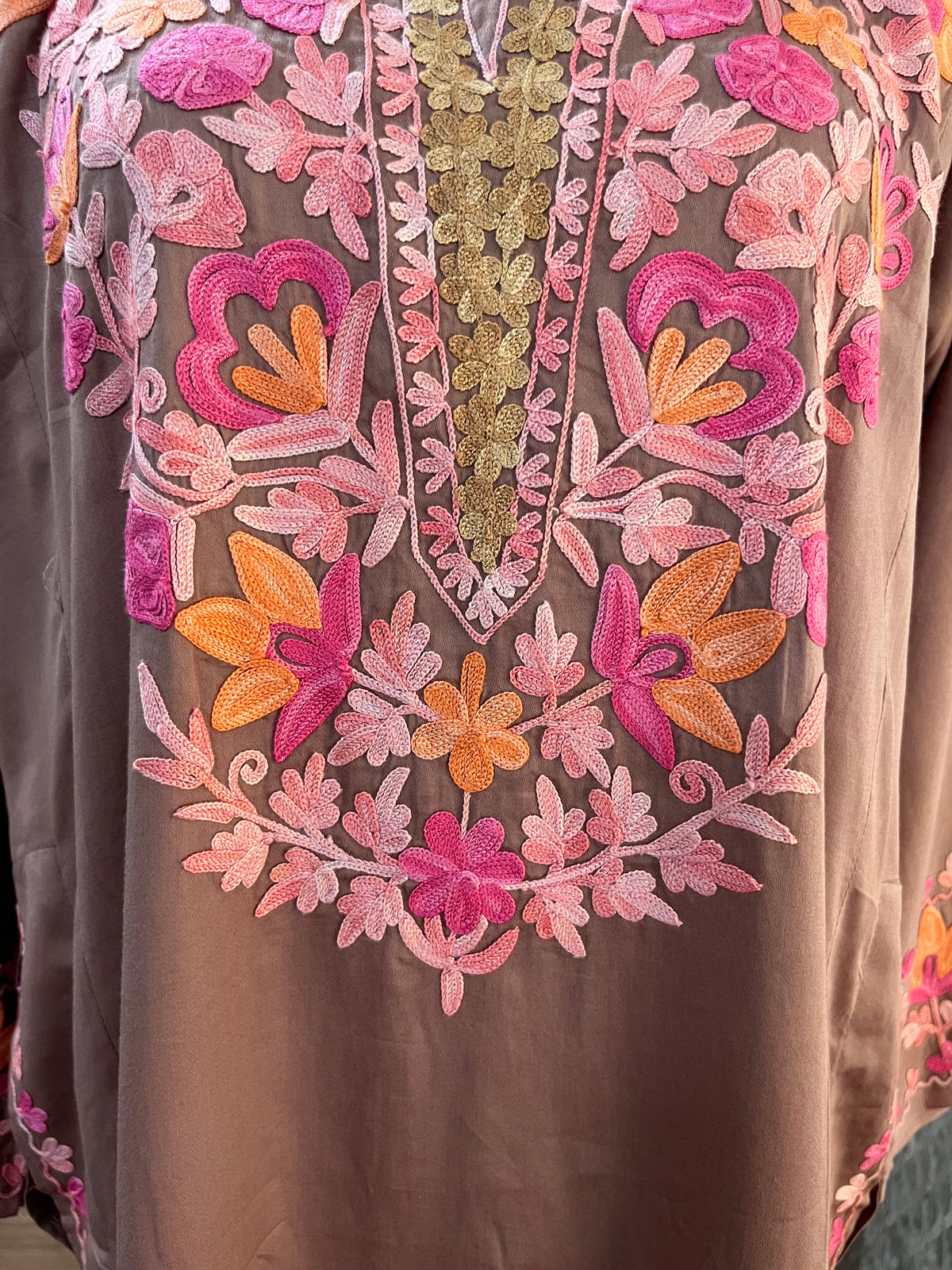 Fuan Cotton Front Jaal Pheran Set  Size(44)