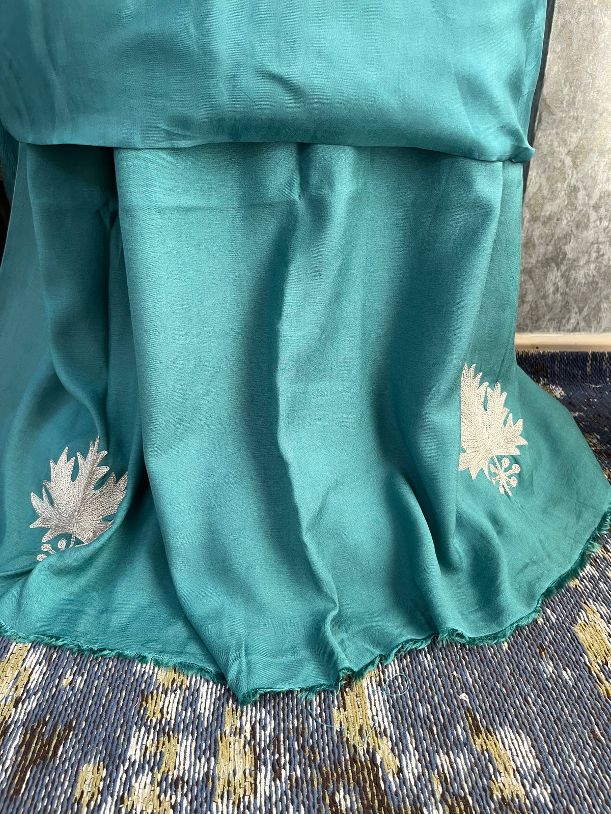Soft Blue Sanam’ Tilla Kashmiri Silk Suit