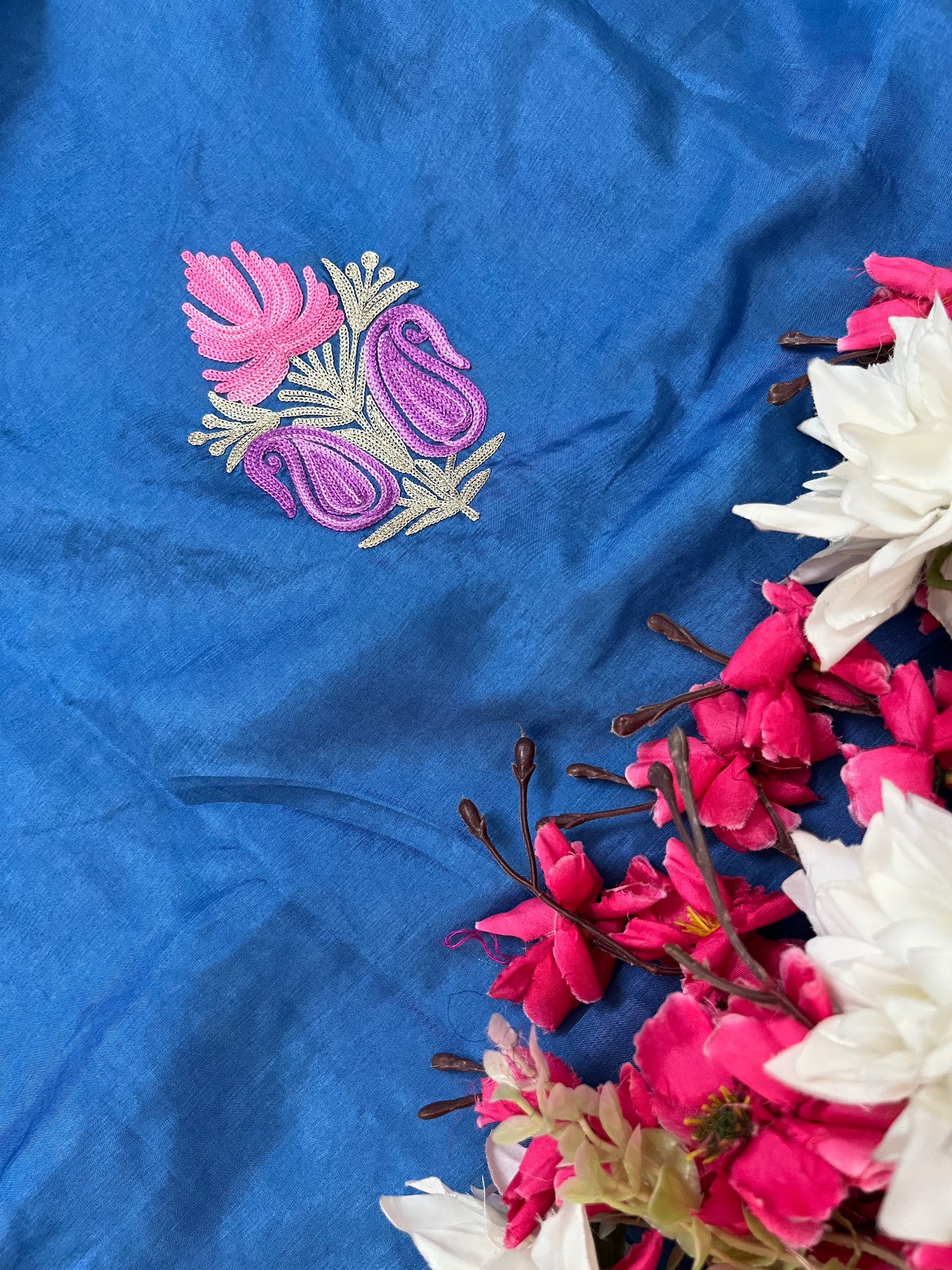 Sanam’ Silk Aari Embroidered Suit material