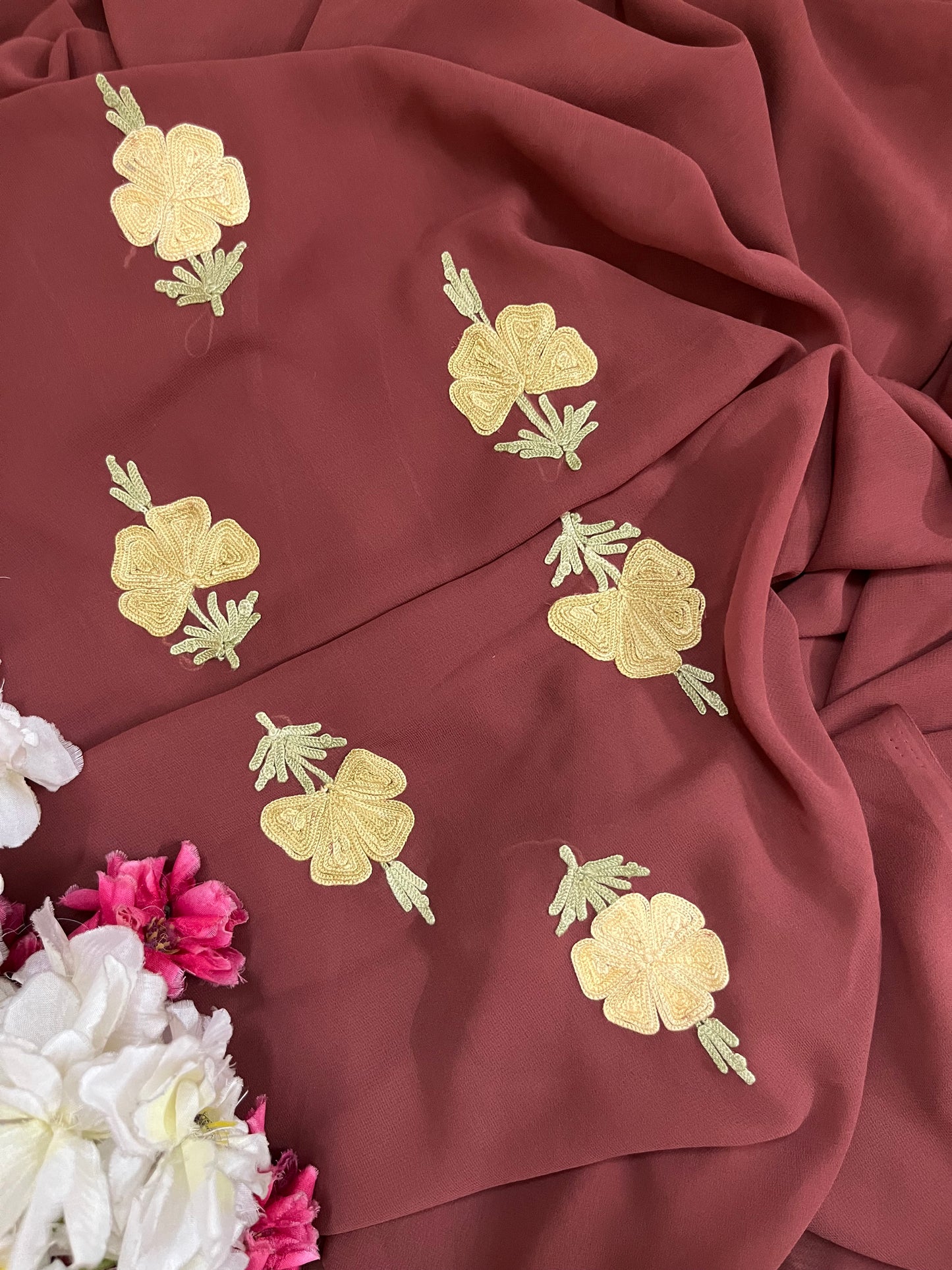 Georgette 3 Pc Aari Embroidered Suit