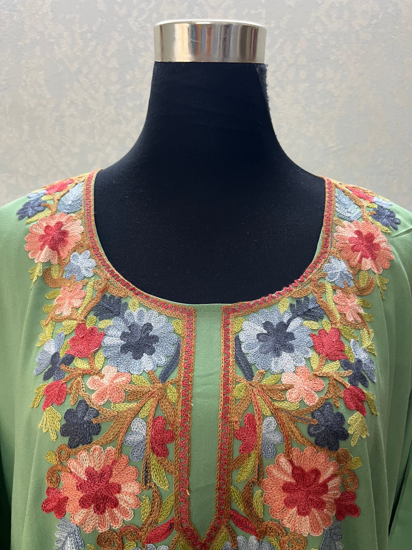 Pastel Green Cotton Stitched Co-ord Set (46)