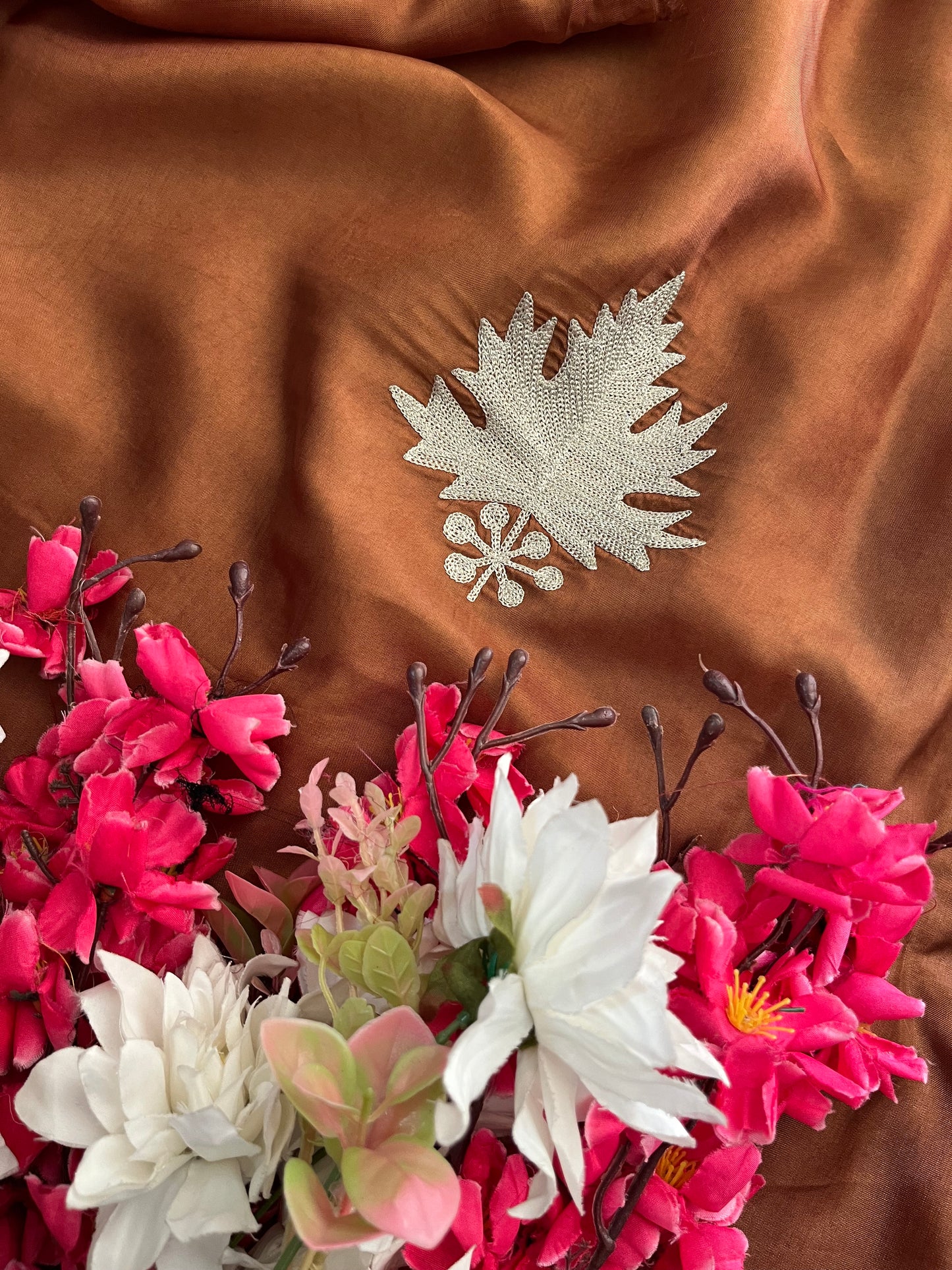 Coffee Brown Sanam’ Tilla Kashmiri Silk Suit