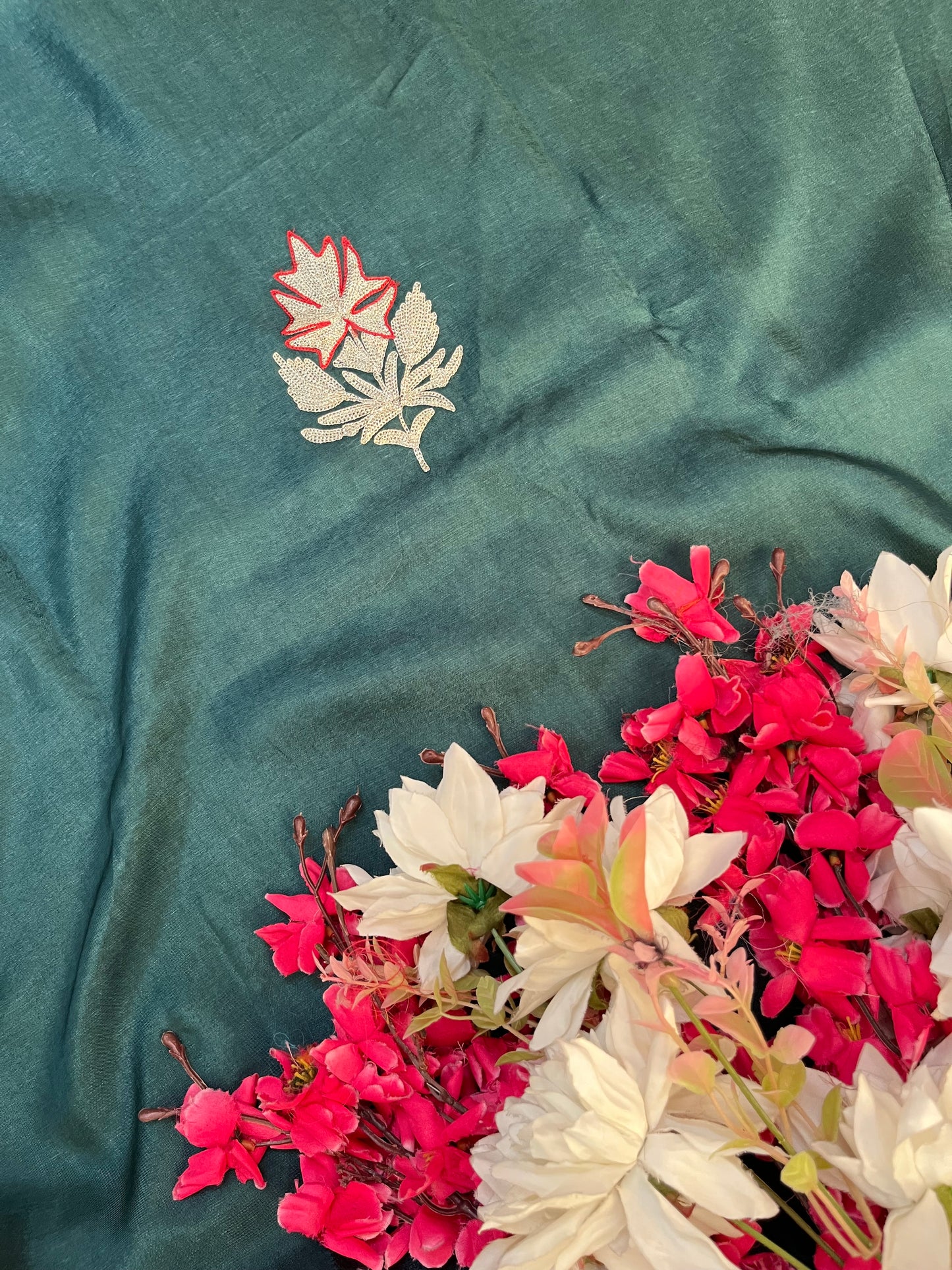 Green Silk Tilla Kashmiri Suit