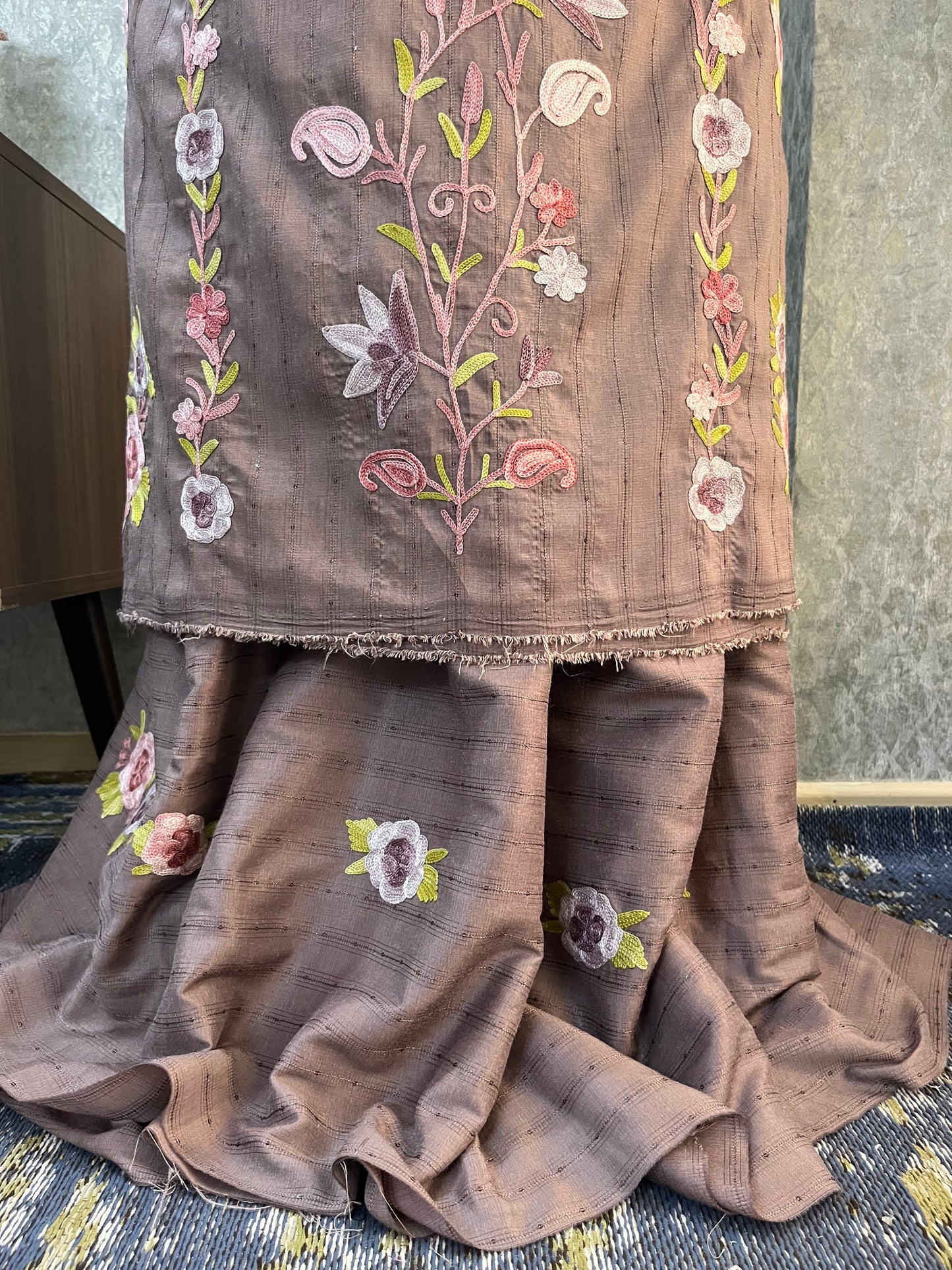 Ash Cotton Unstitched Co-ord Set
