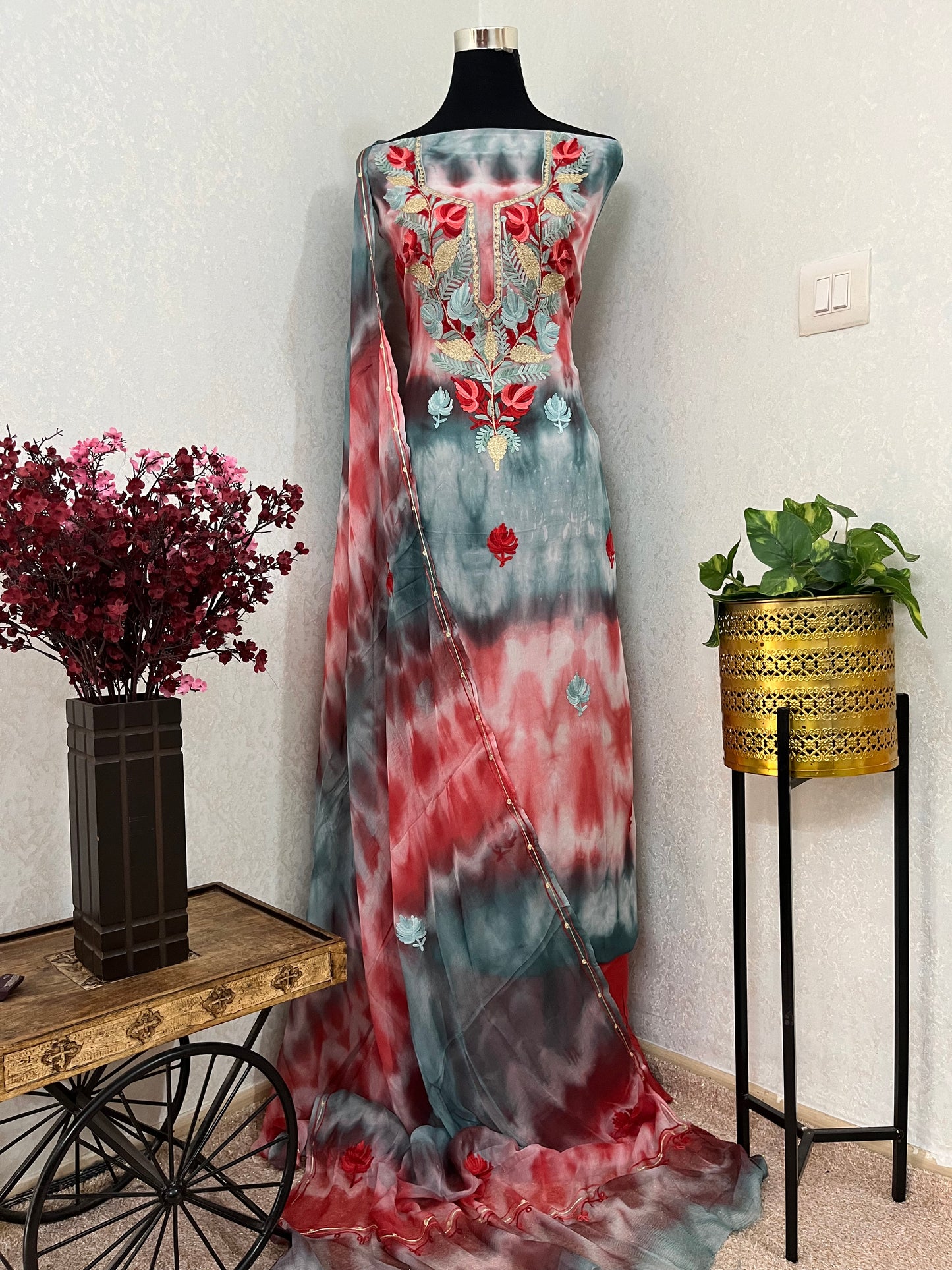 Pure Georgette Ty Dy Kashmiri Suit