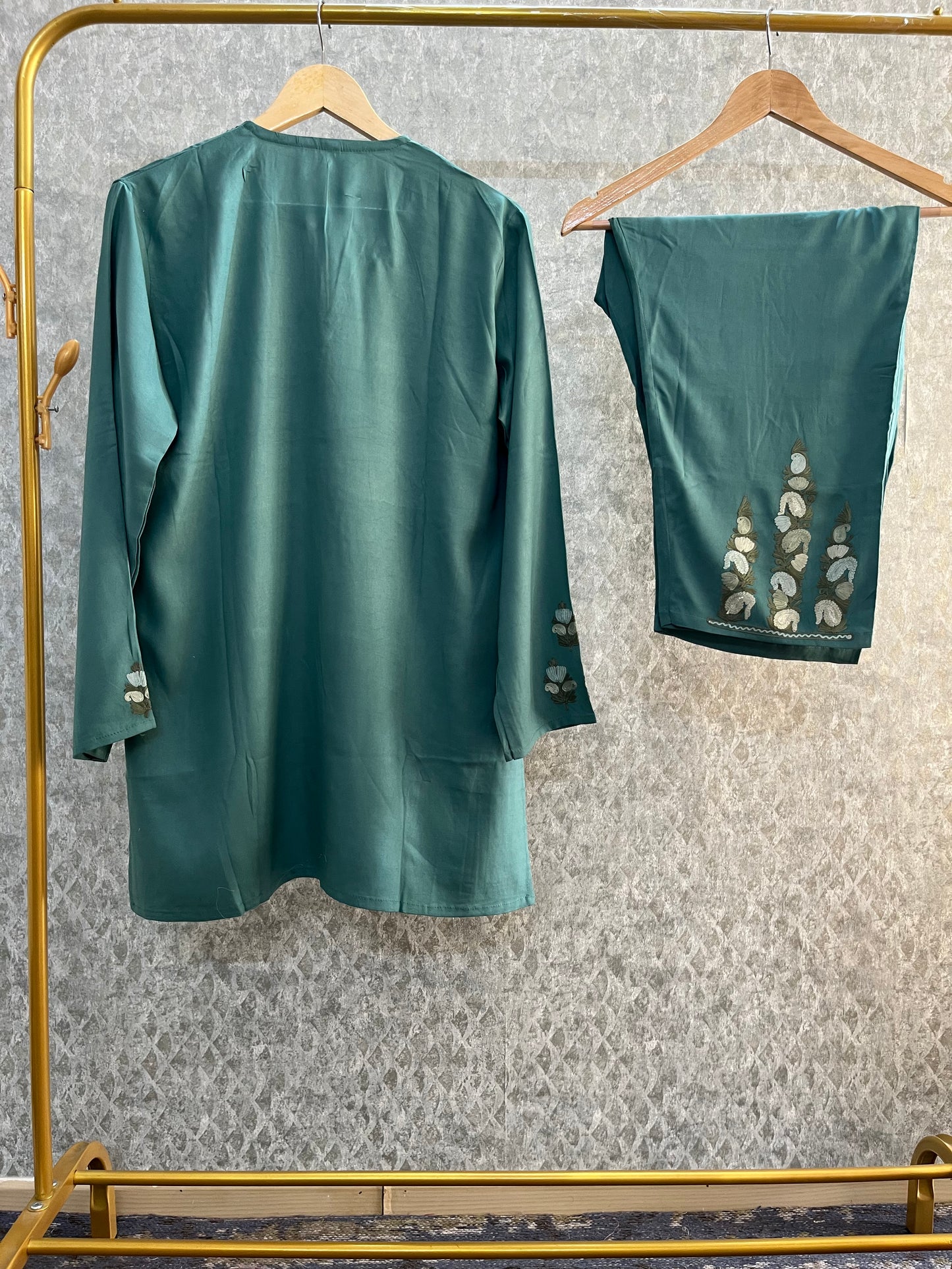 Green Cotton Cord Set  Size(42)