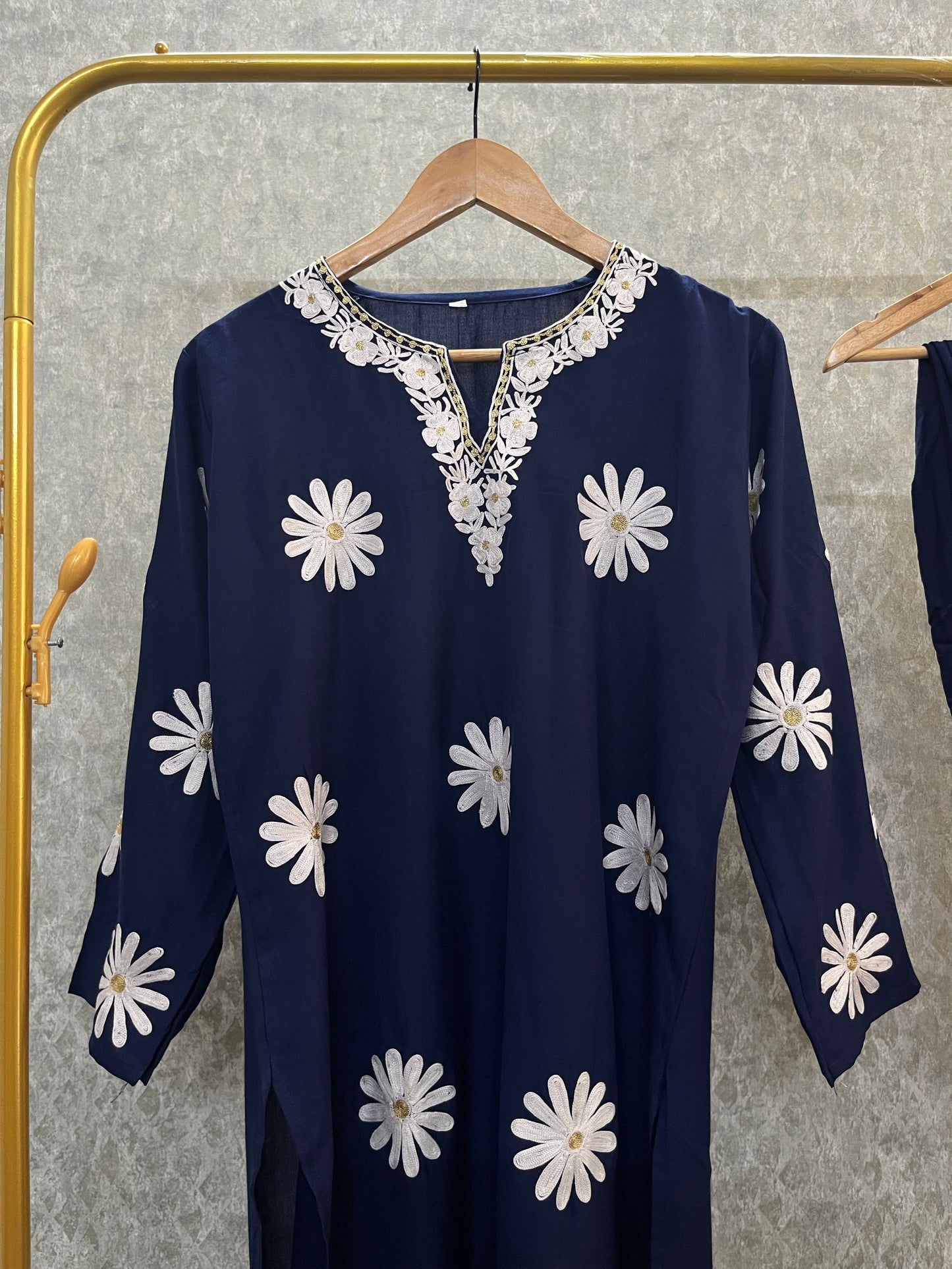 Navy Blue Cotton Cord Set Size(38)