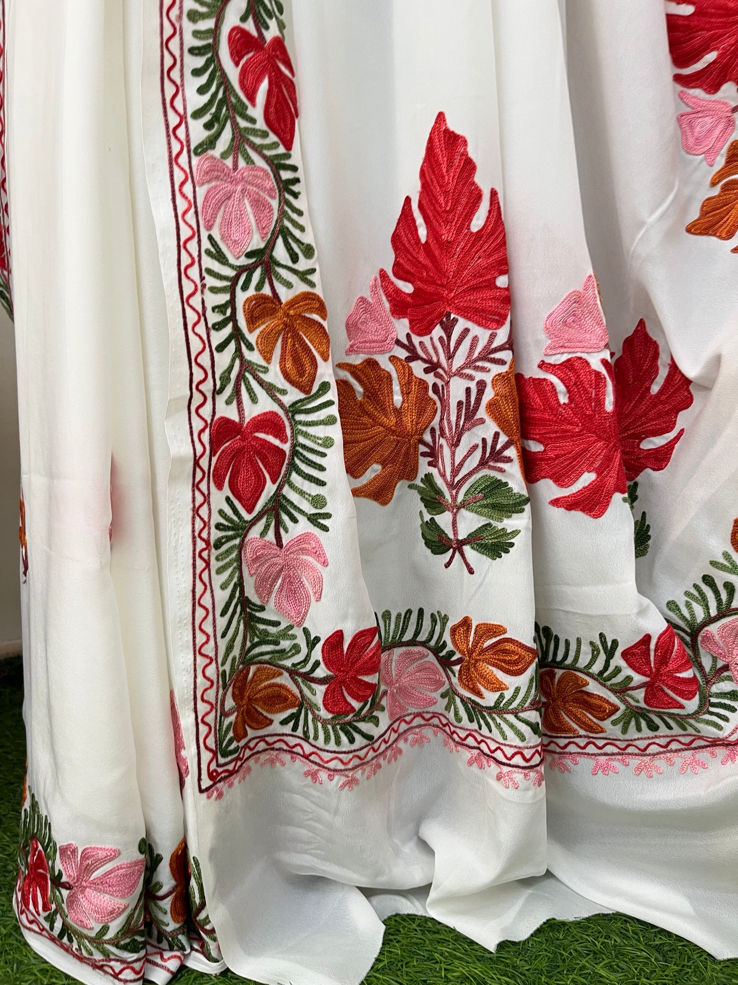 Crape Kashmiri Saree