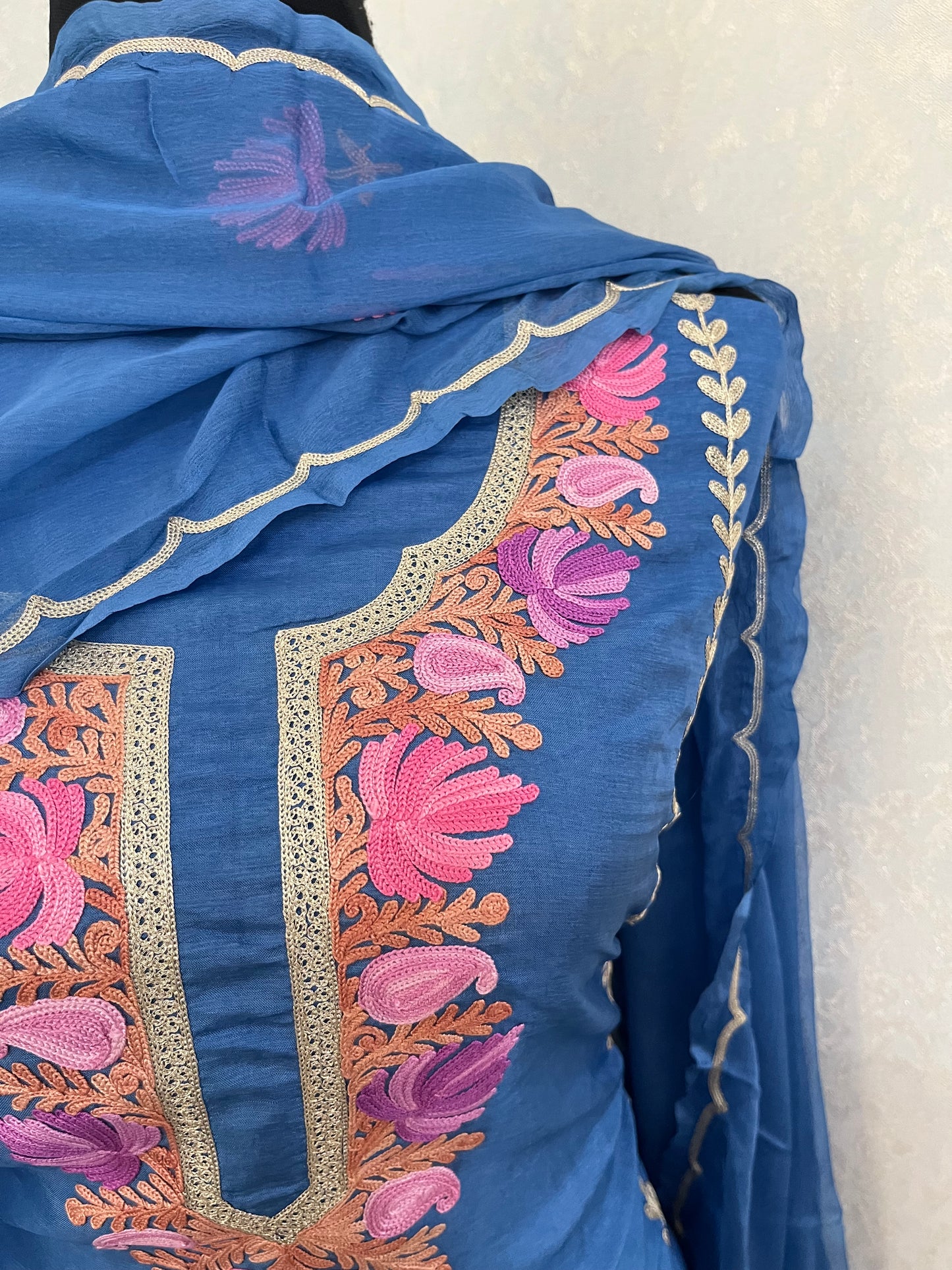 Sanam’ Silk Aari Embroidered Suit material