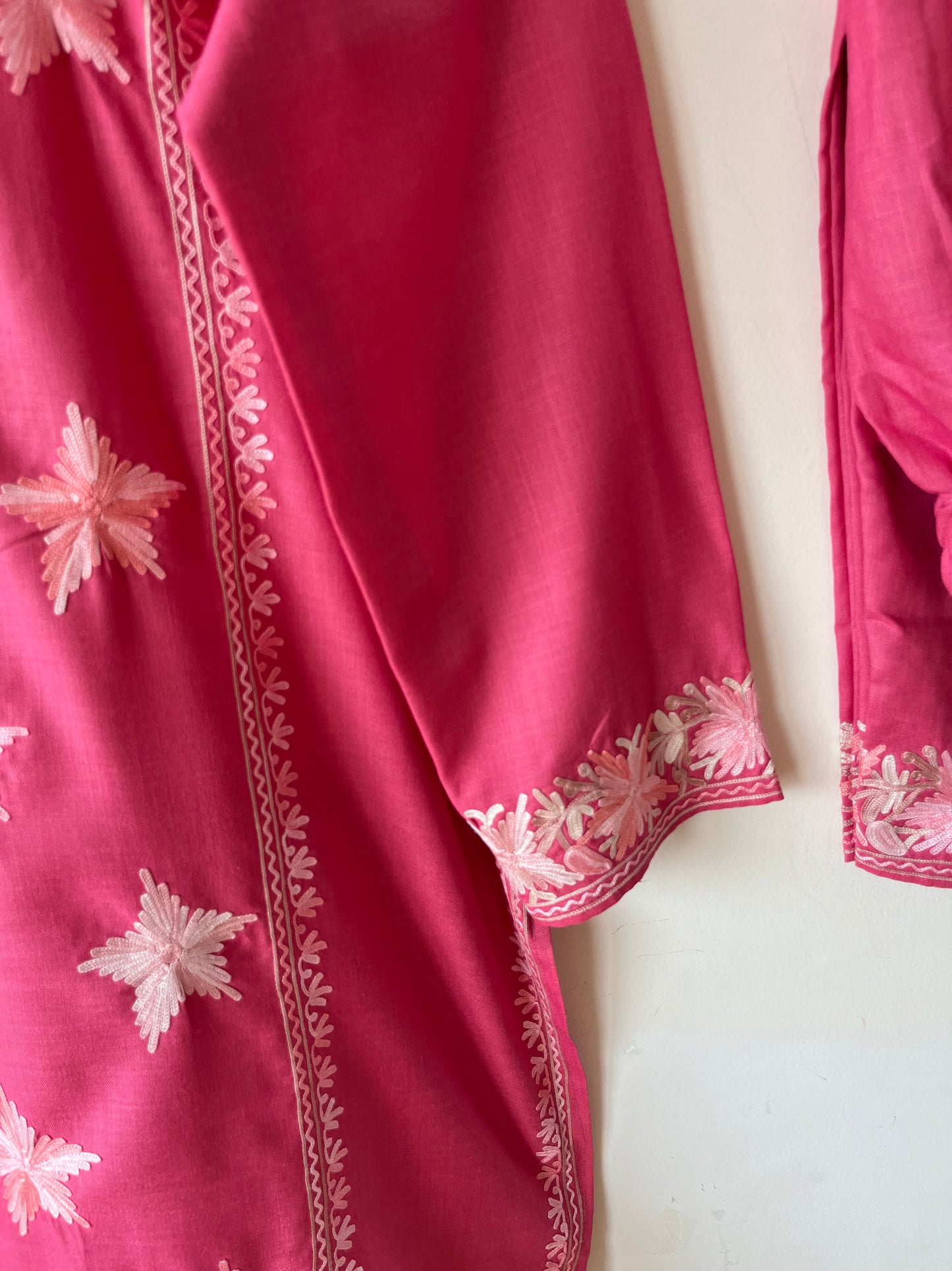 Pink Cotton Stitched Co-ord Set (XXL)