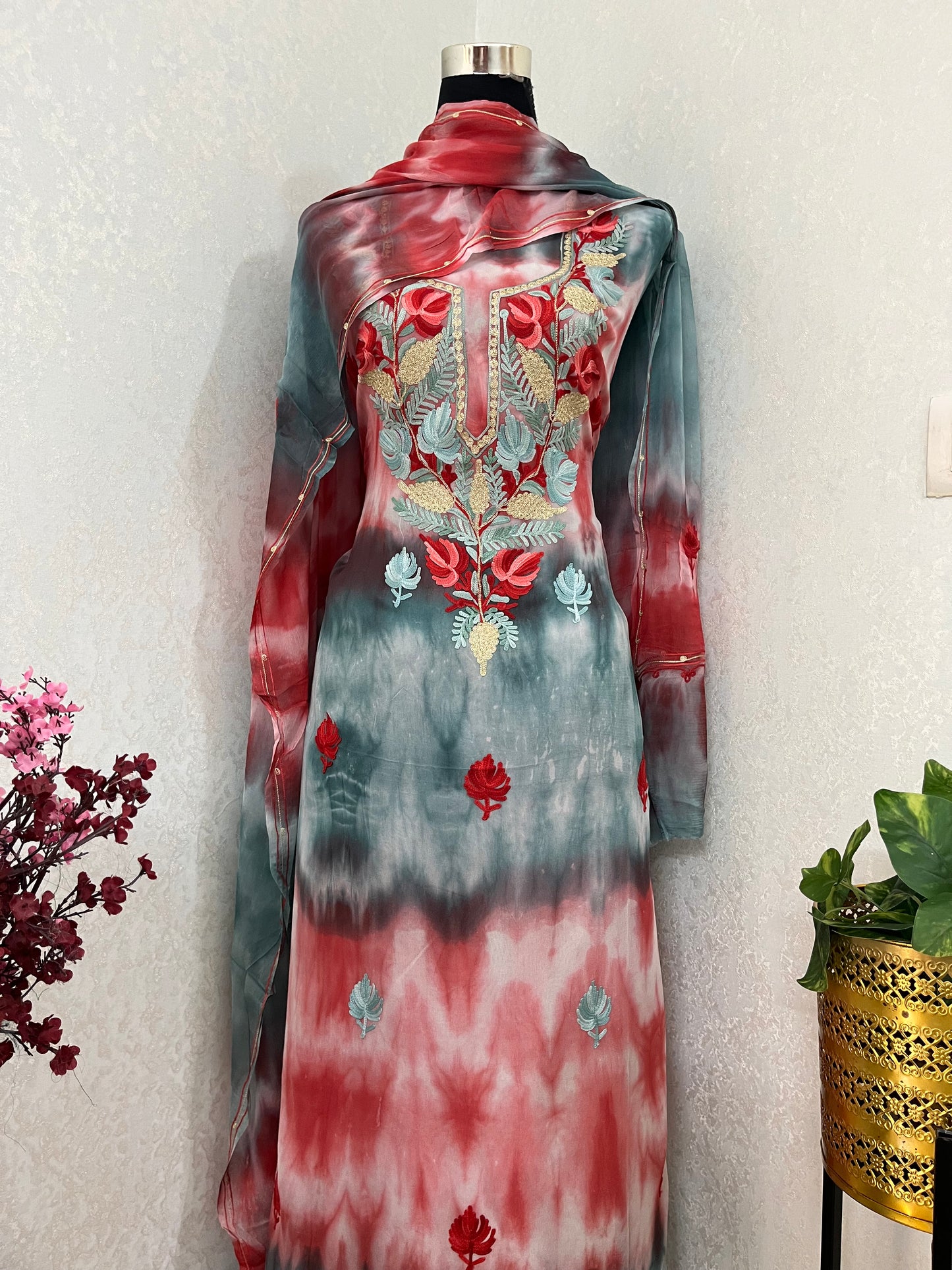 Pure Georgette Ty Dy Kashmiri Suit