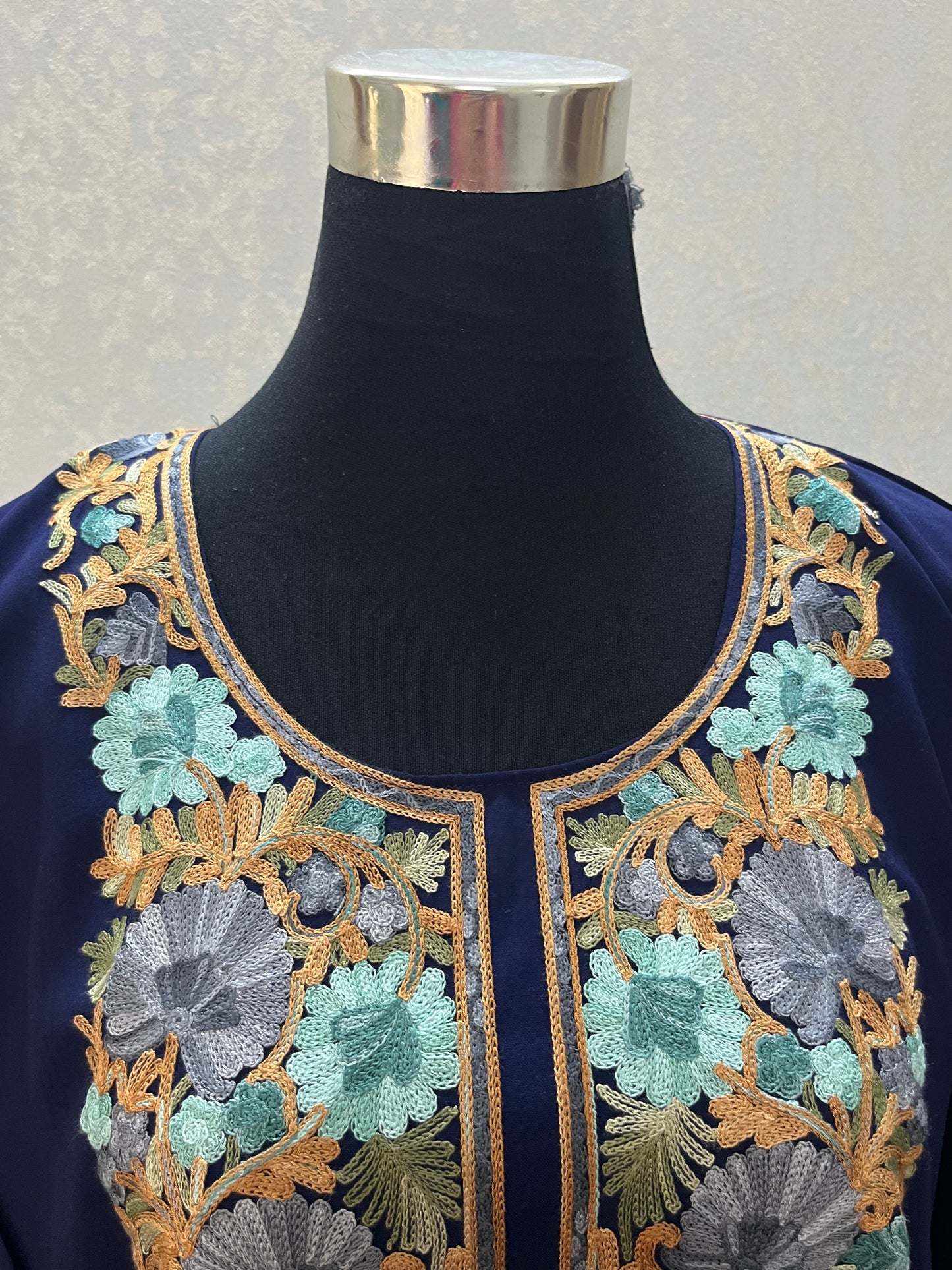 Navy Blue Cotton Stitched Co-ord Set(42)