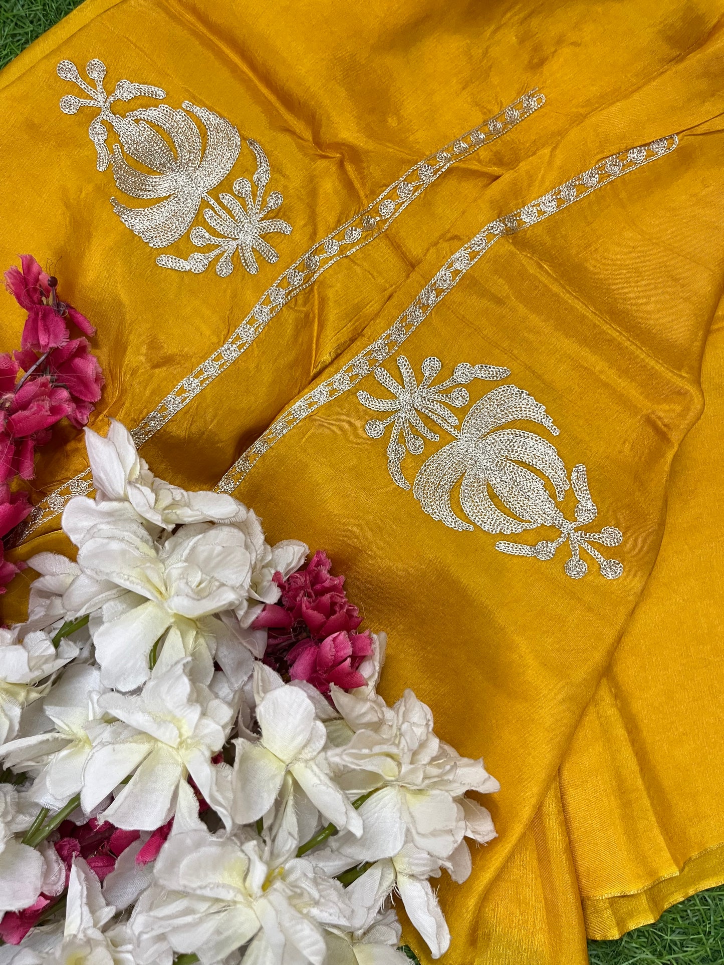 Sanam Silk Kashmiri Suit with Potli