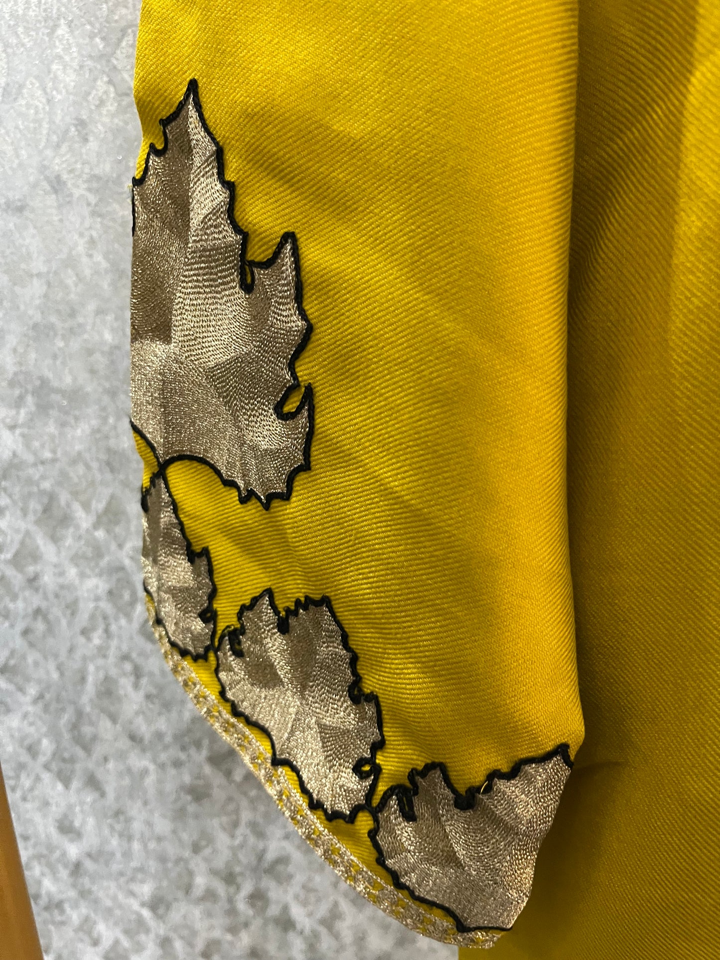 Yellow Woollen Kashmiri Co-Ord Set ( Size 44)