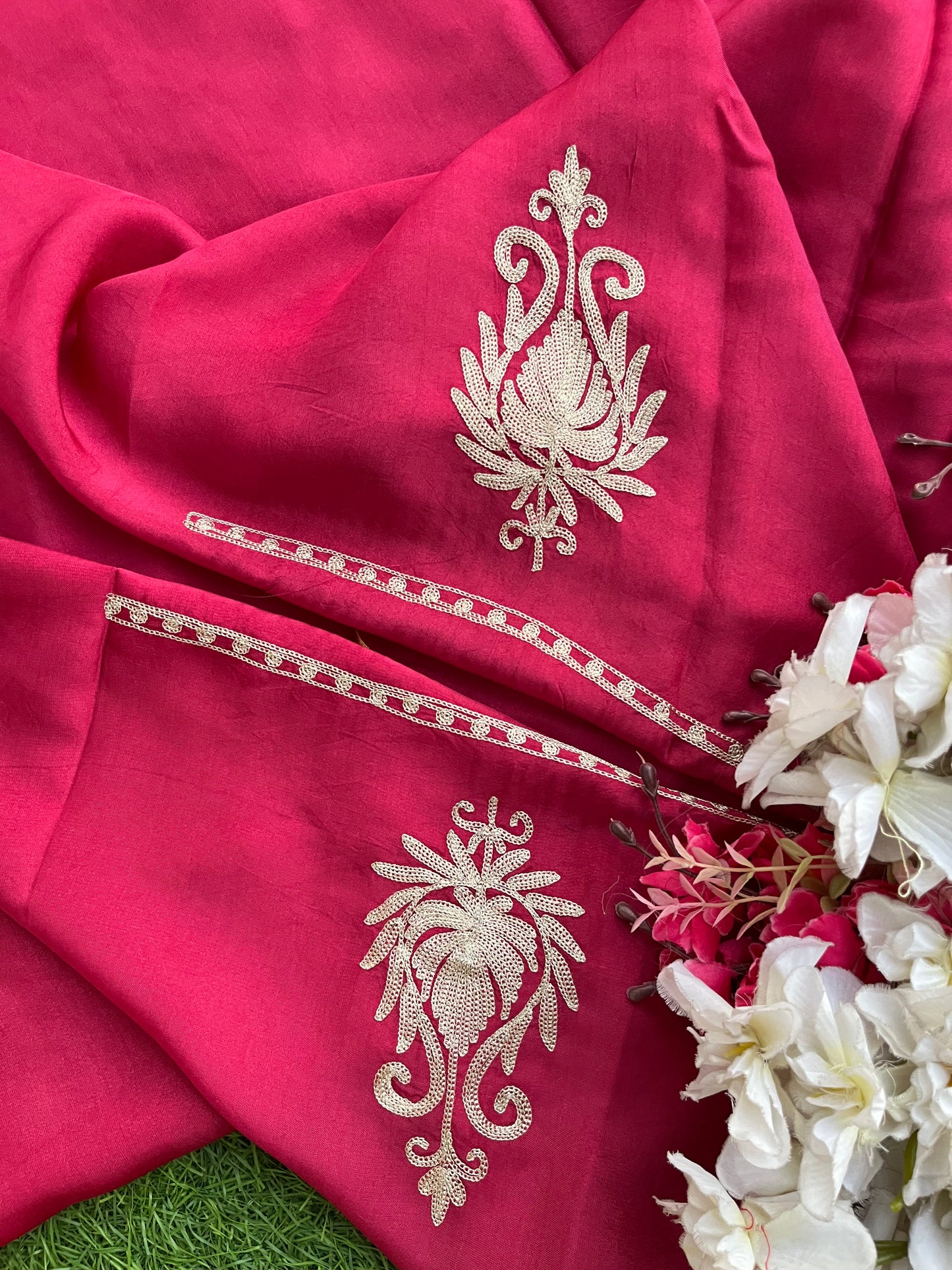 Blush Silk Tilla Kashmiri Suit
