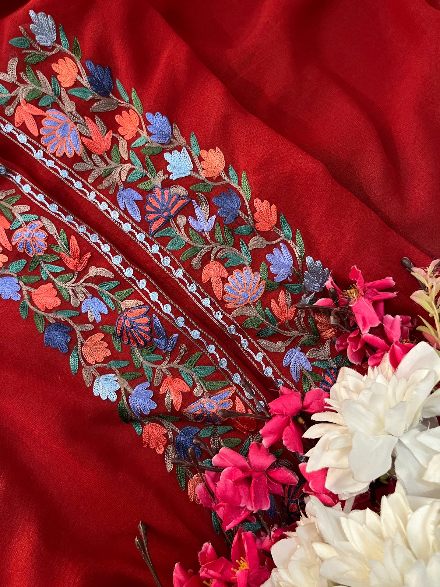 Luxury Pure Georgette Kashmiri Embroidered Suit