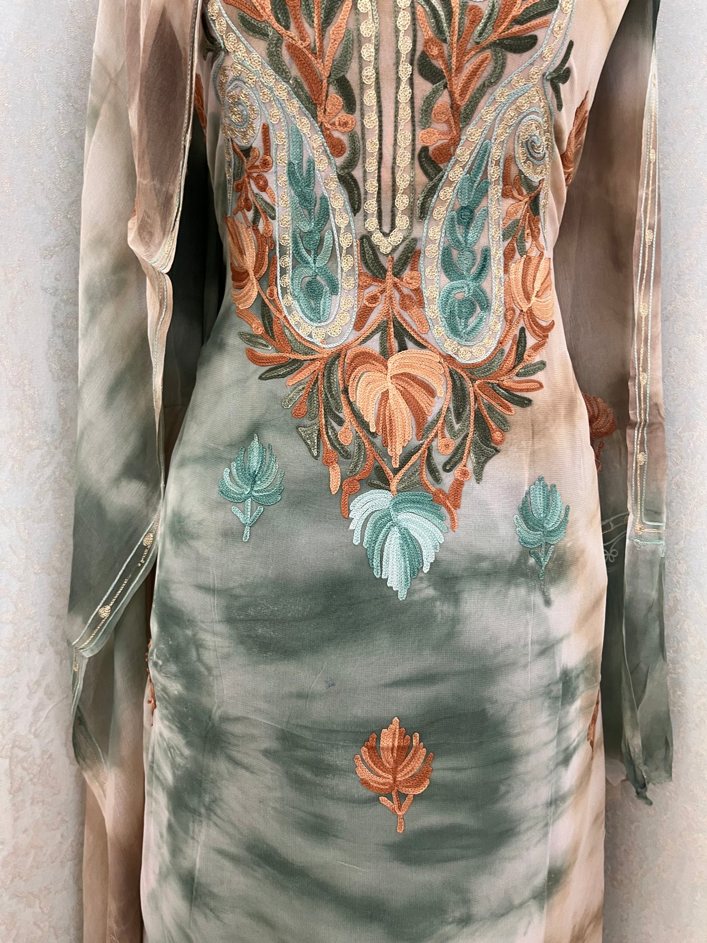 Pure Georgette Ty Dy Kashmiri Suit