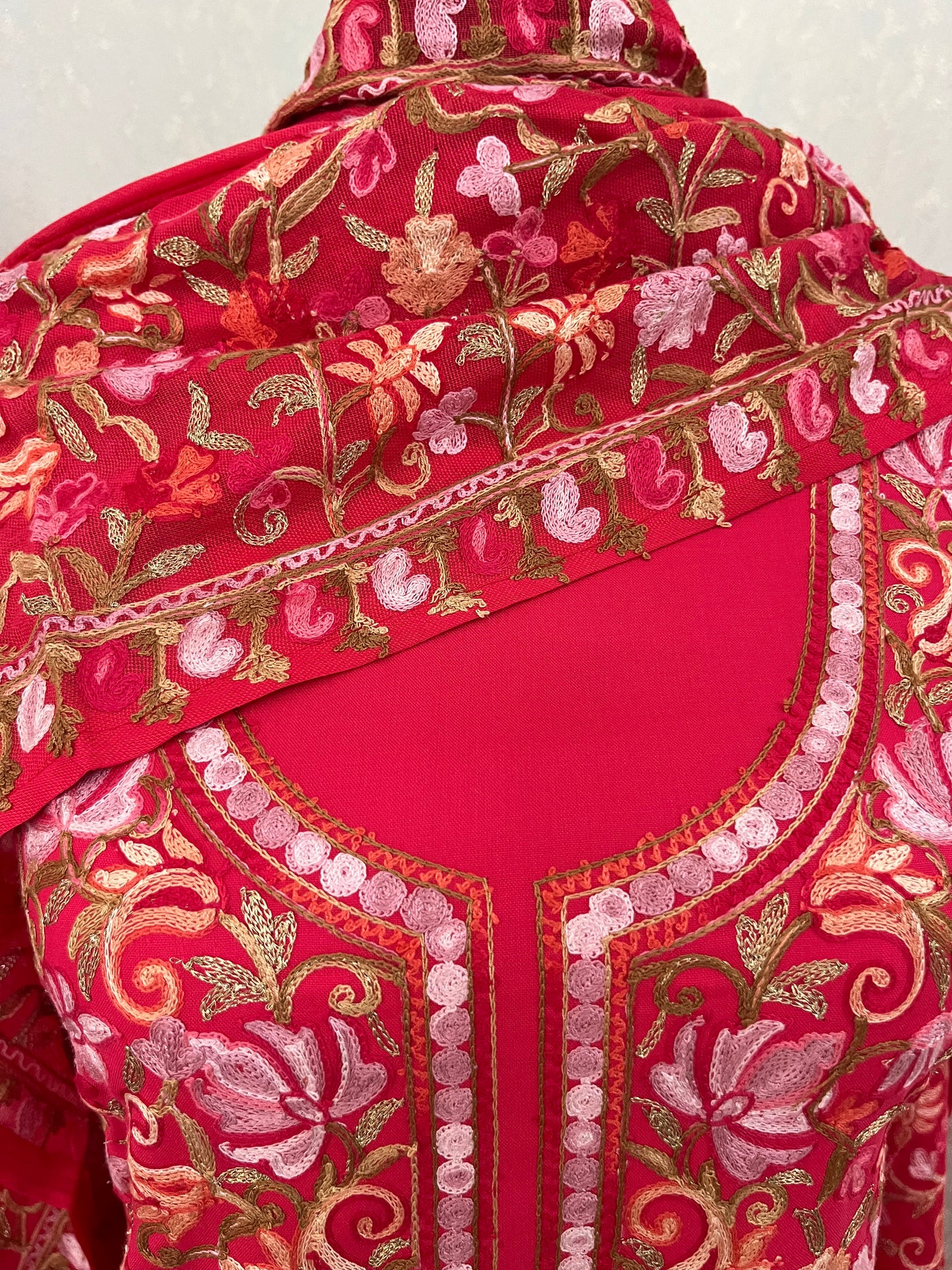 Hot Pink Cotton Kashmiri Suit