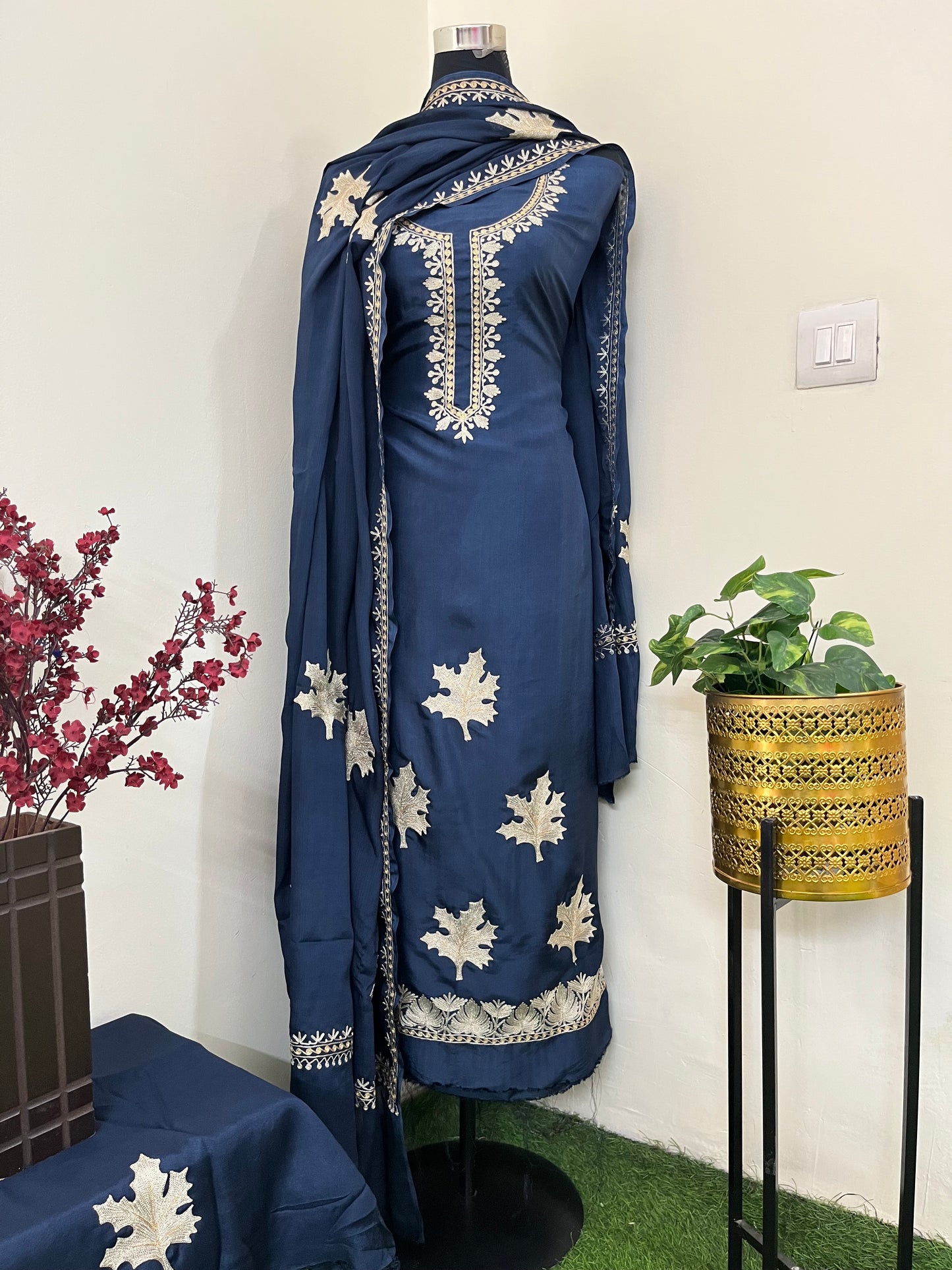 Sanam’ Tilla Embroidered Suit material