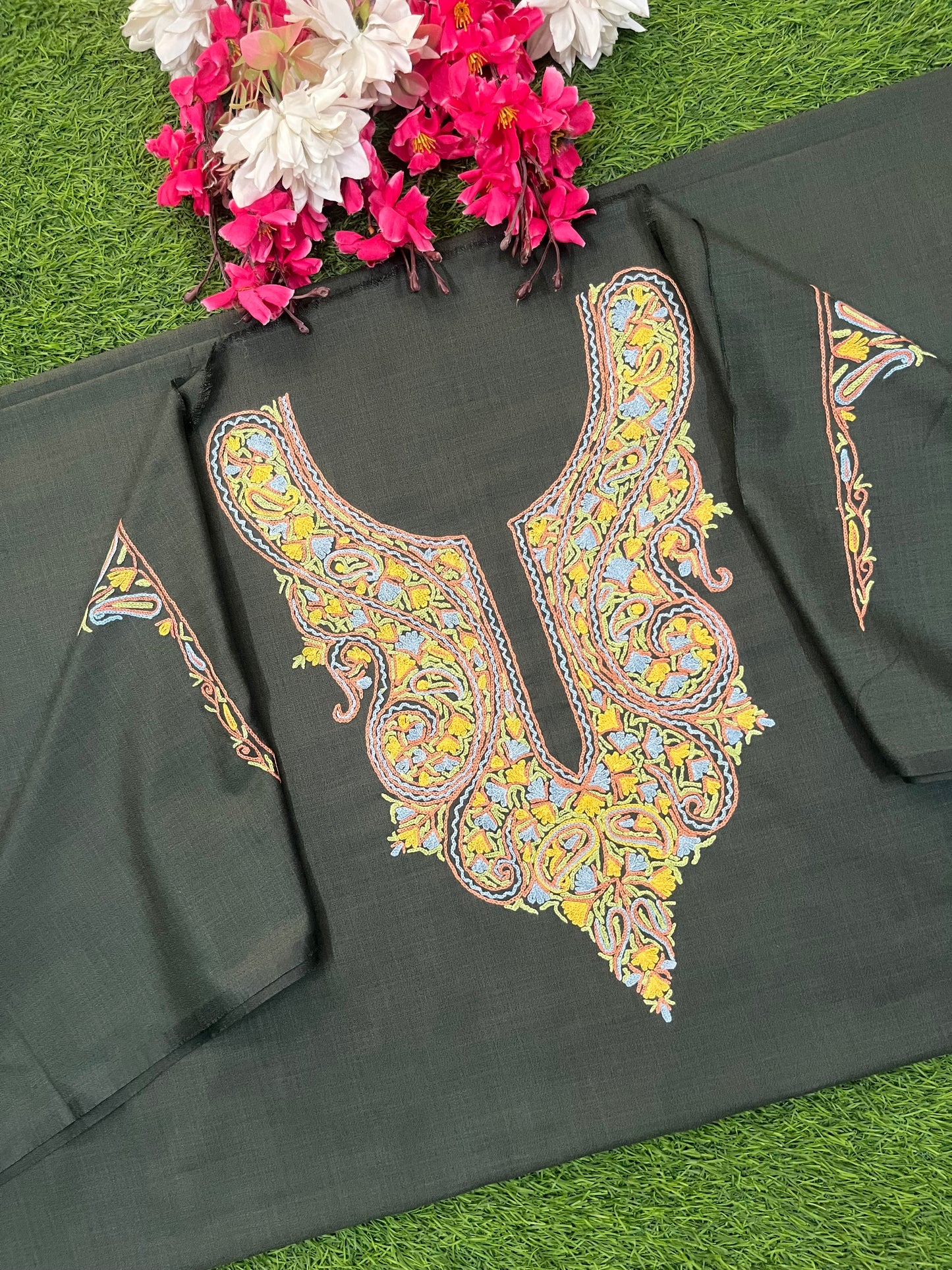 Cotton Two Piece Suit (Hand Embroidered)