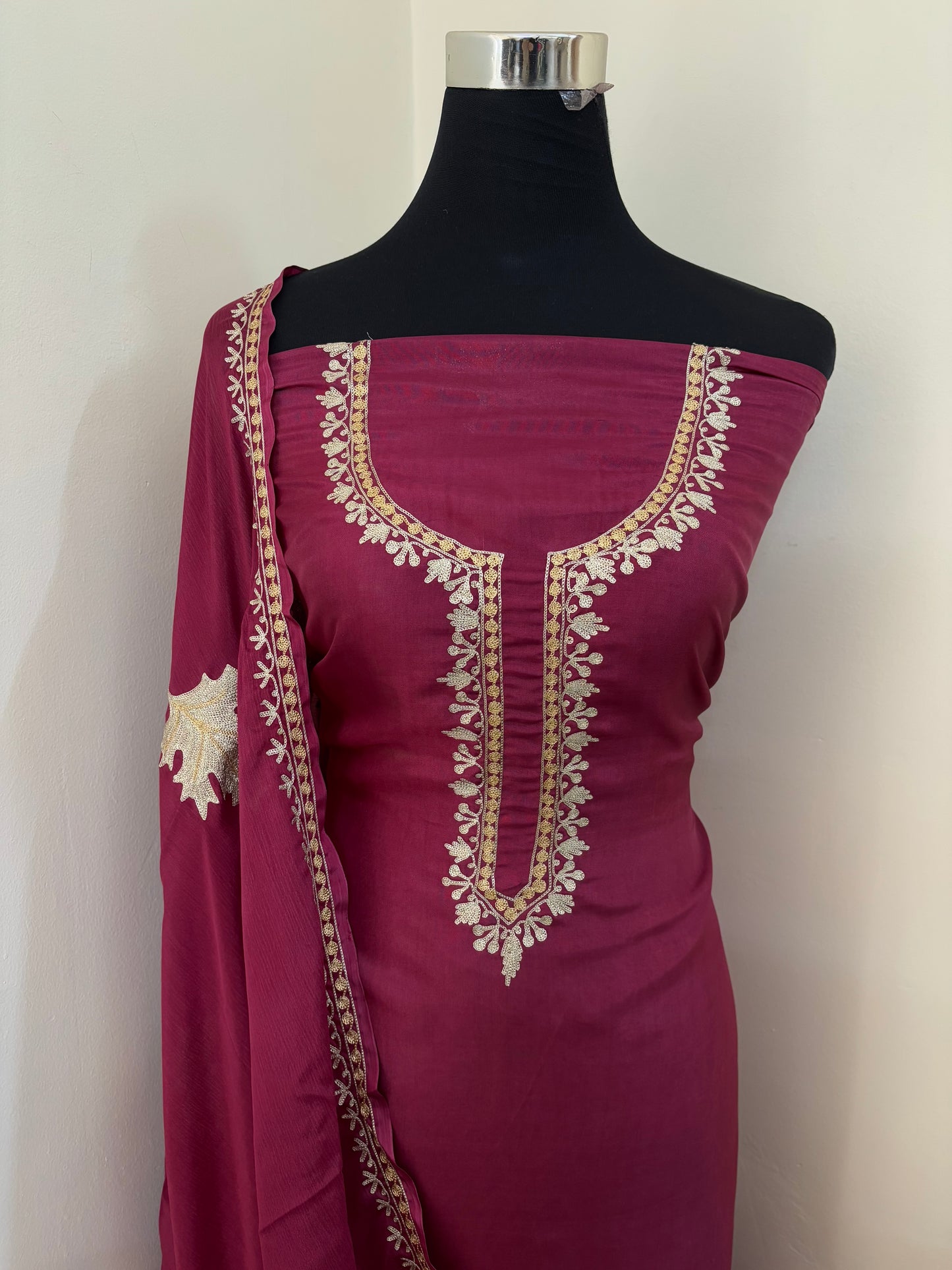 Sanam’ Tilla Embroidered Suit material