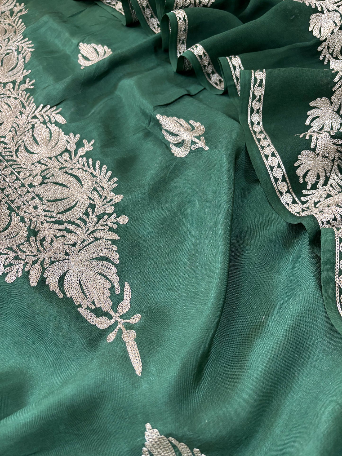 Sanam Silk Kashmiri Suit with Potli