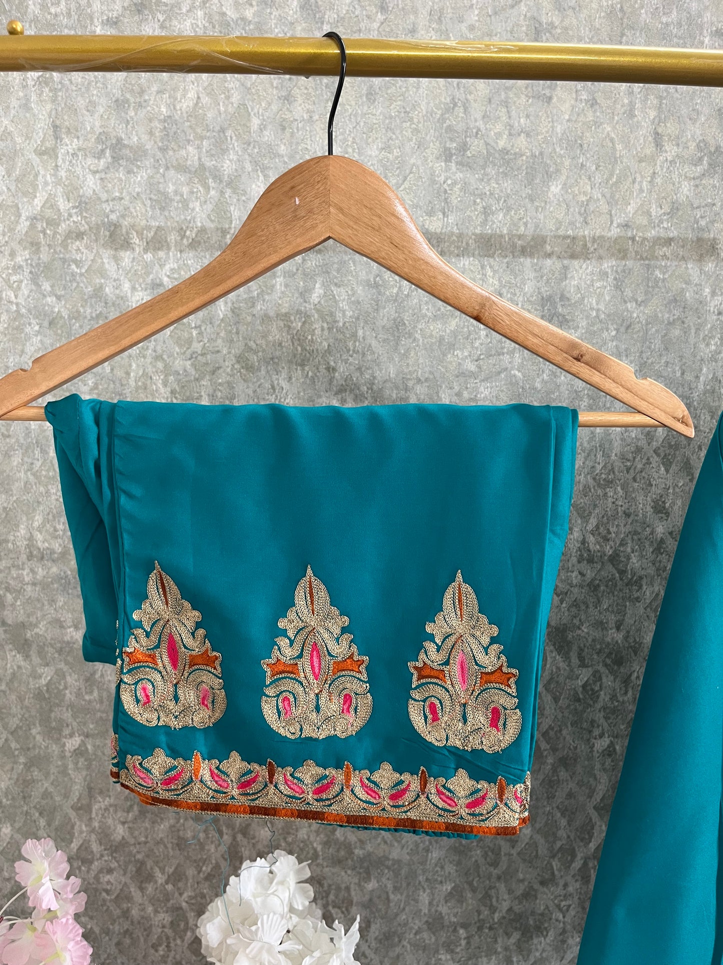 Firozi Cotton Stitched Co-ord Set( 44)
