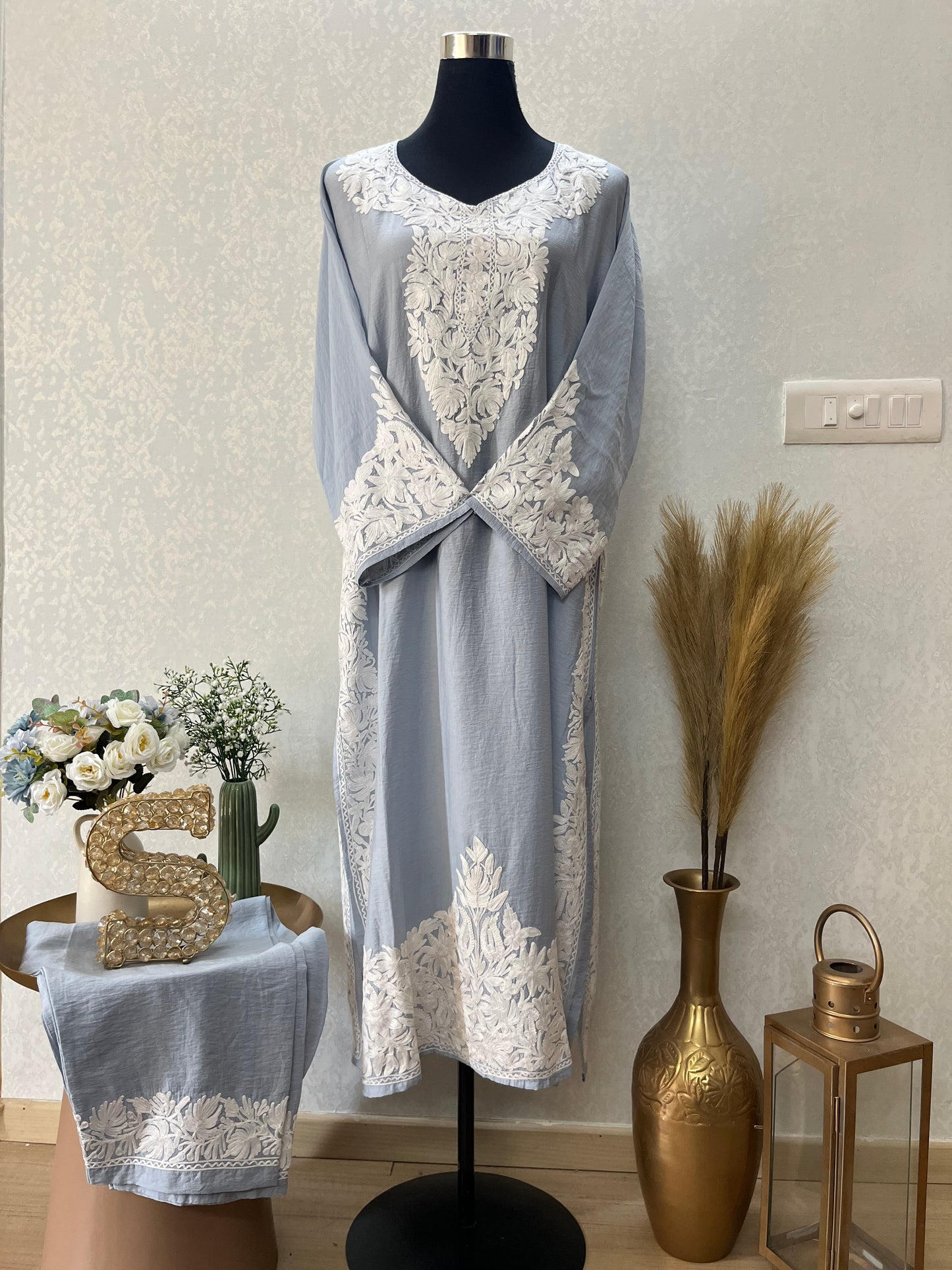 English Grey Cotton Cord Set Size(42)