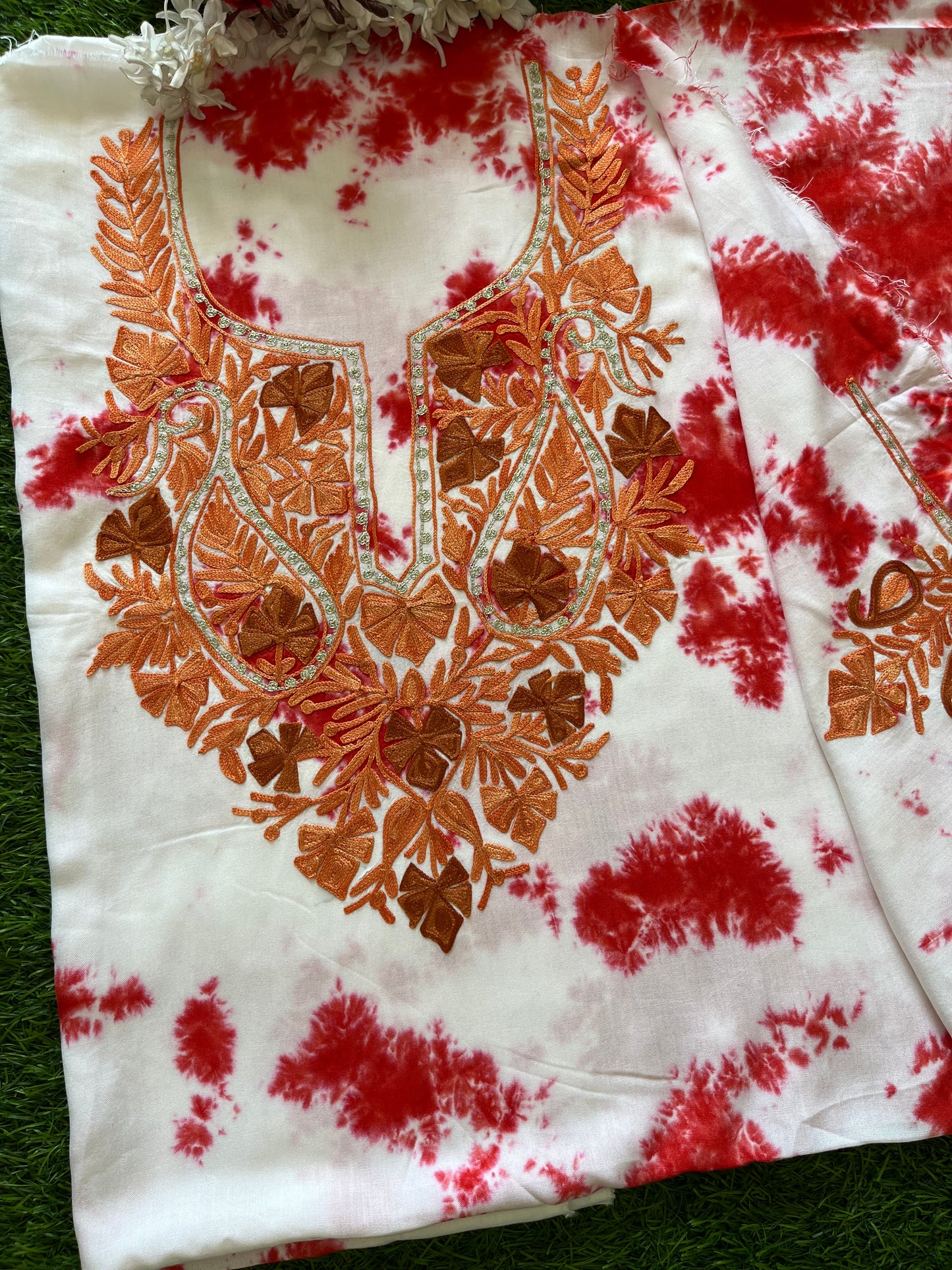 Cotton Unstitched Ty Dy Kashmiri Kurti