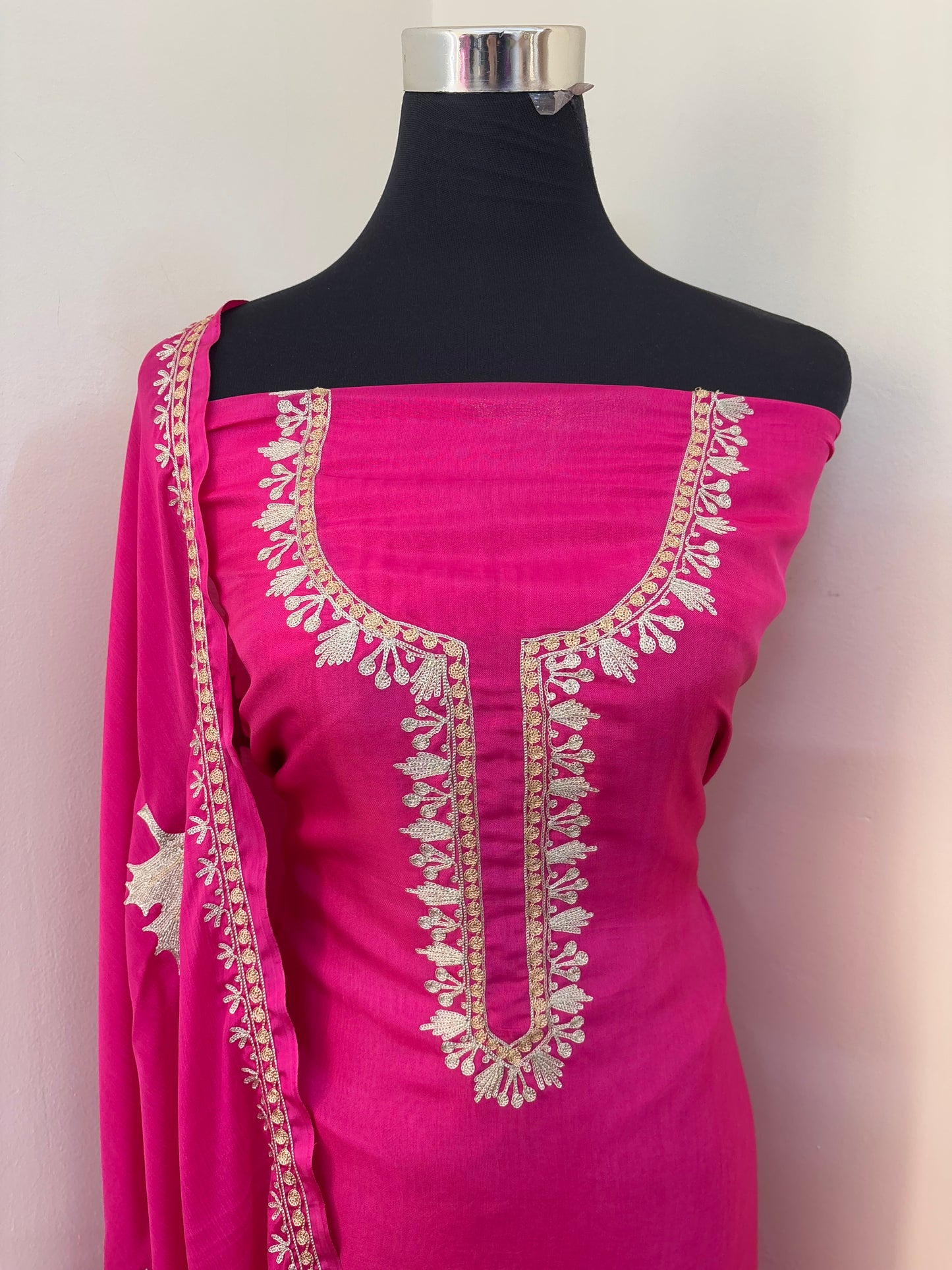 Sanam’ Tilla Embroidered Suit material