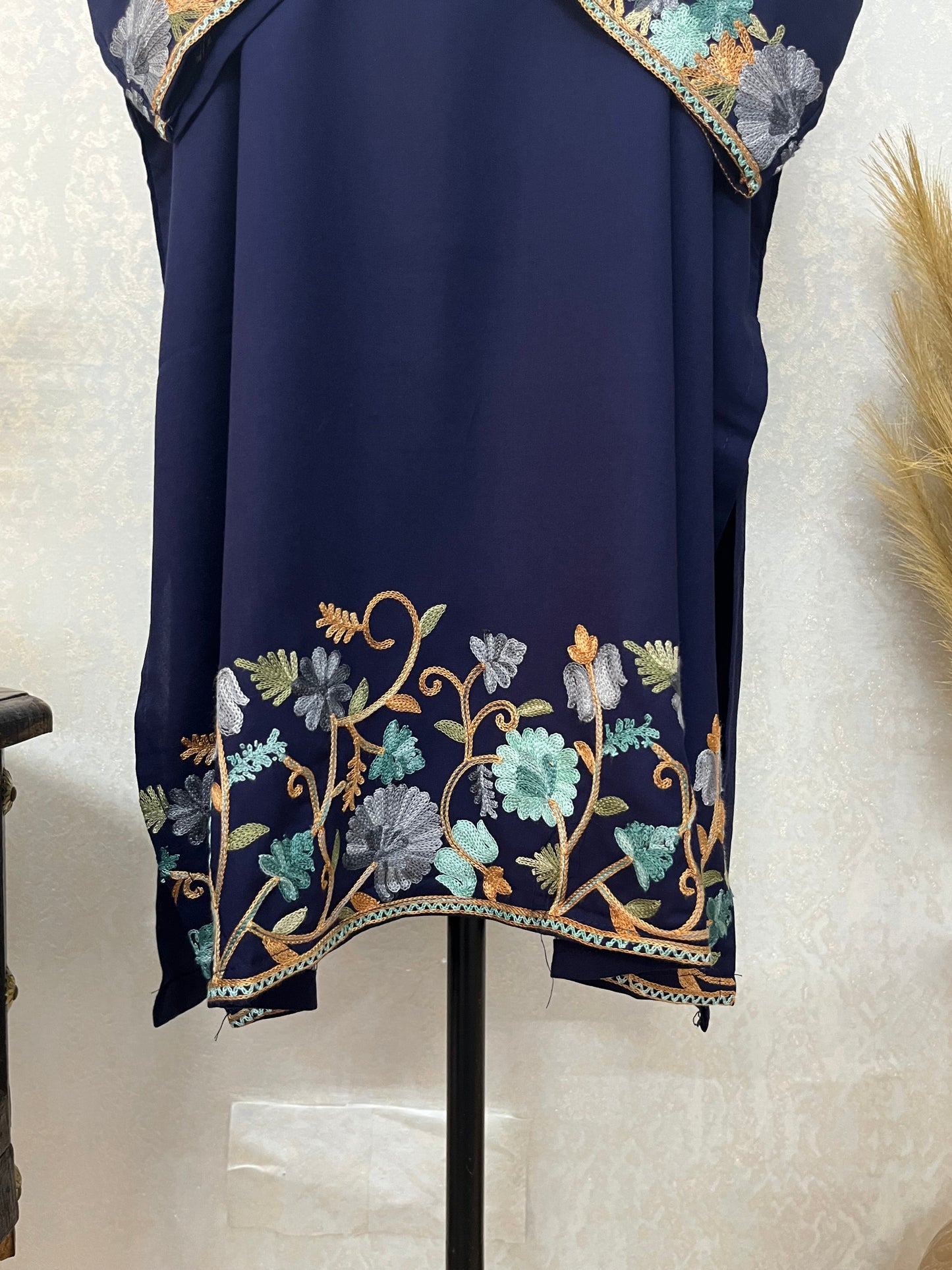 Navy Blue Cotton Stitched Co-ord Set(42)