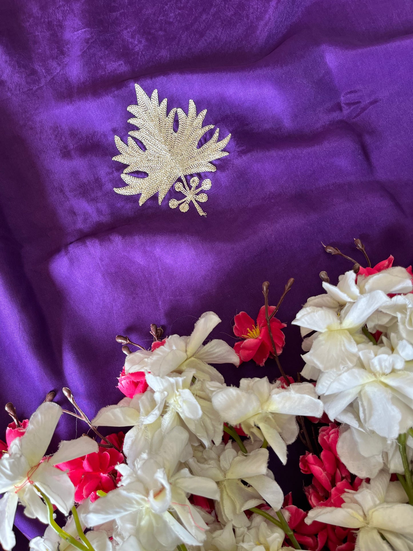 Dark purple Sanam Tilla Embroidered Suit material