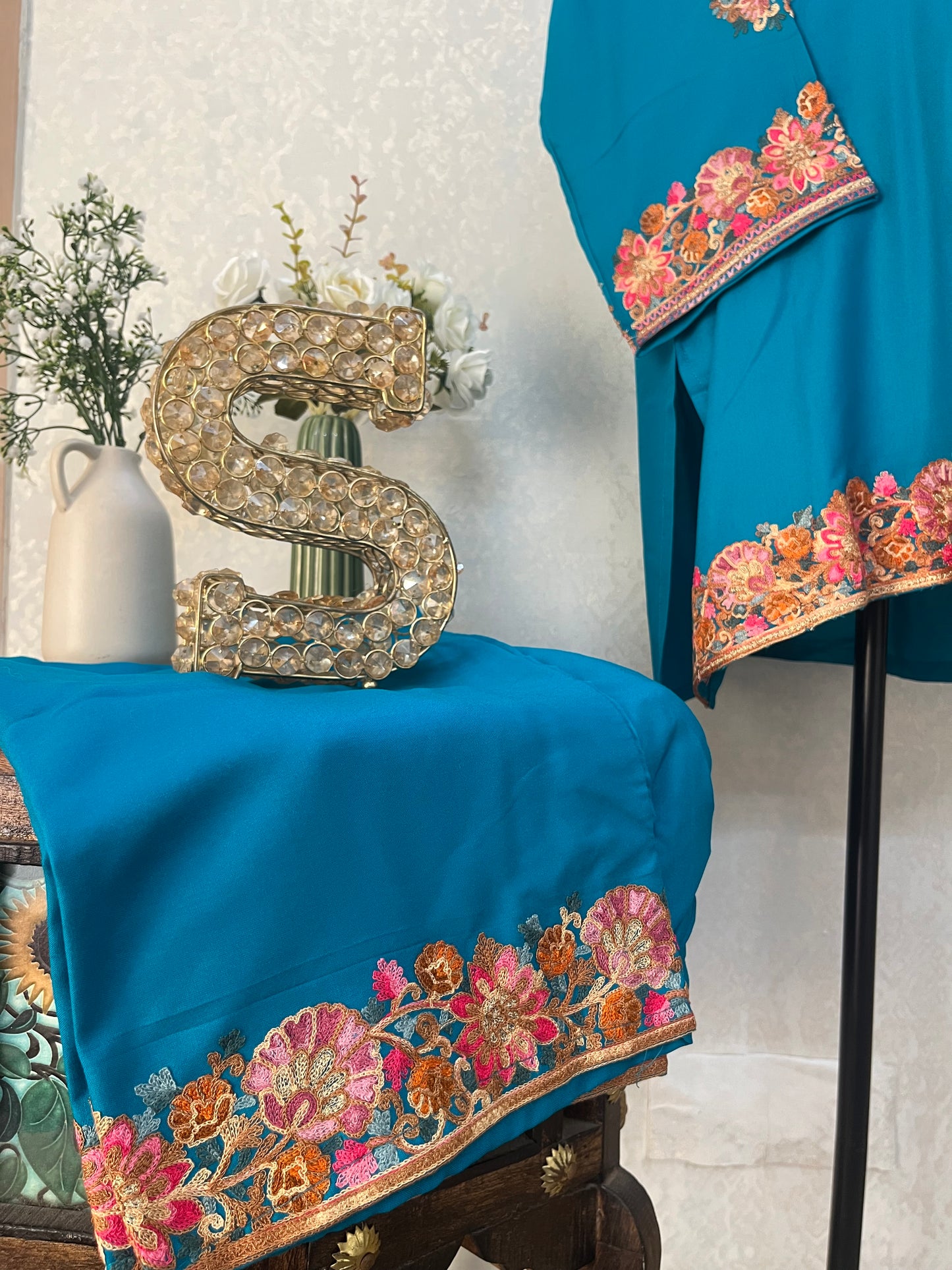 Firozi Cotton Stitched Co-ord Set( 42)