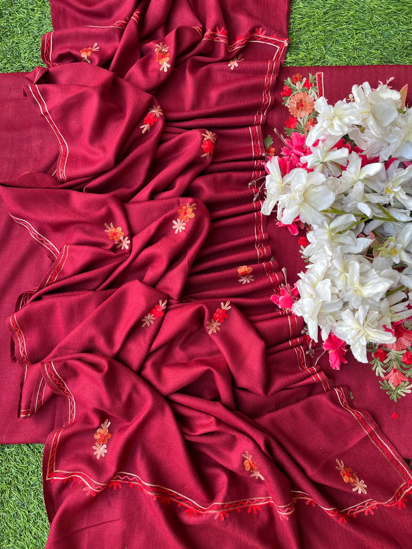 Coke Woollen Aari Embroidered 3pc suit