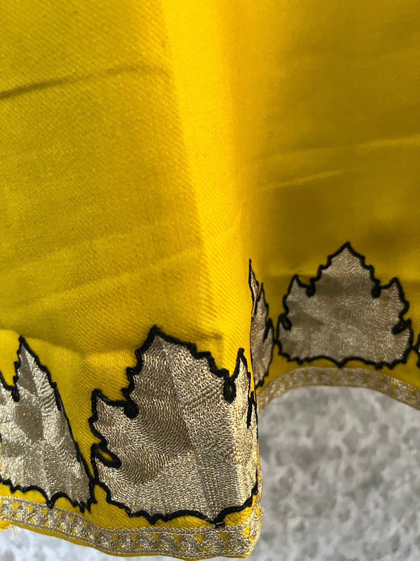 Yellow Woollen Kashmiri Co-Ord Set ( Size 44)