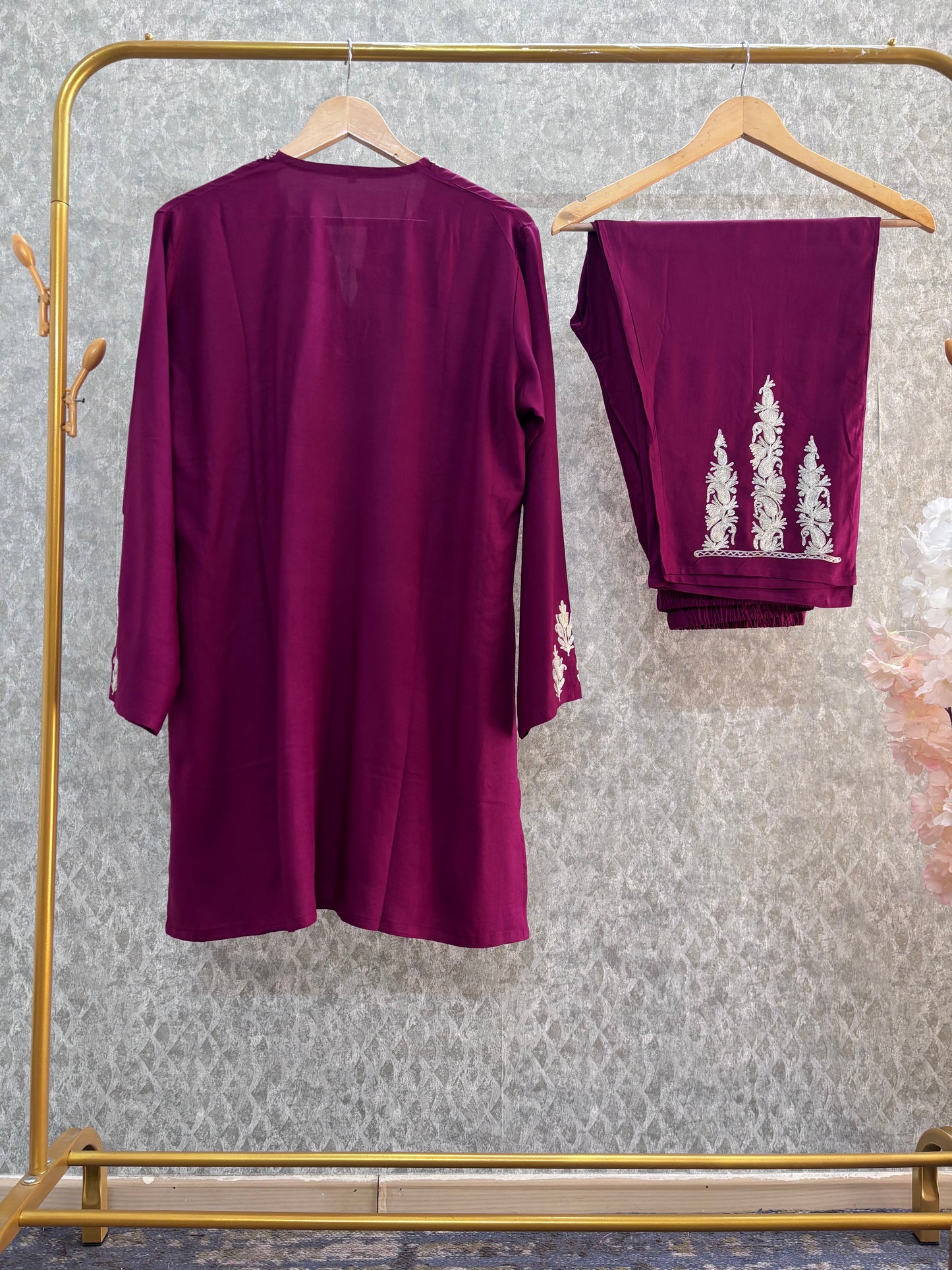 Wine Cotton Cord Set (42)