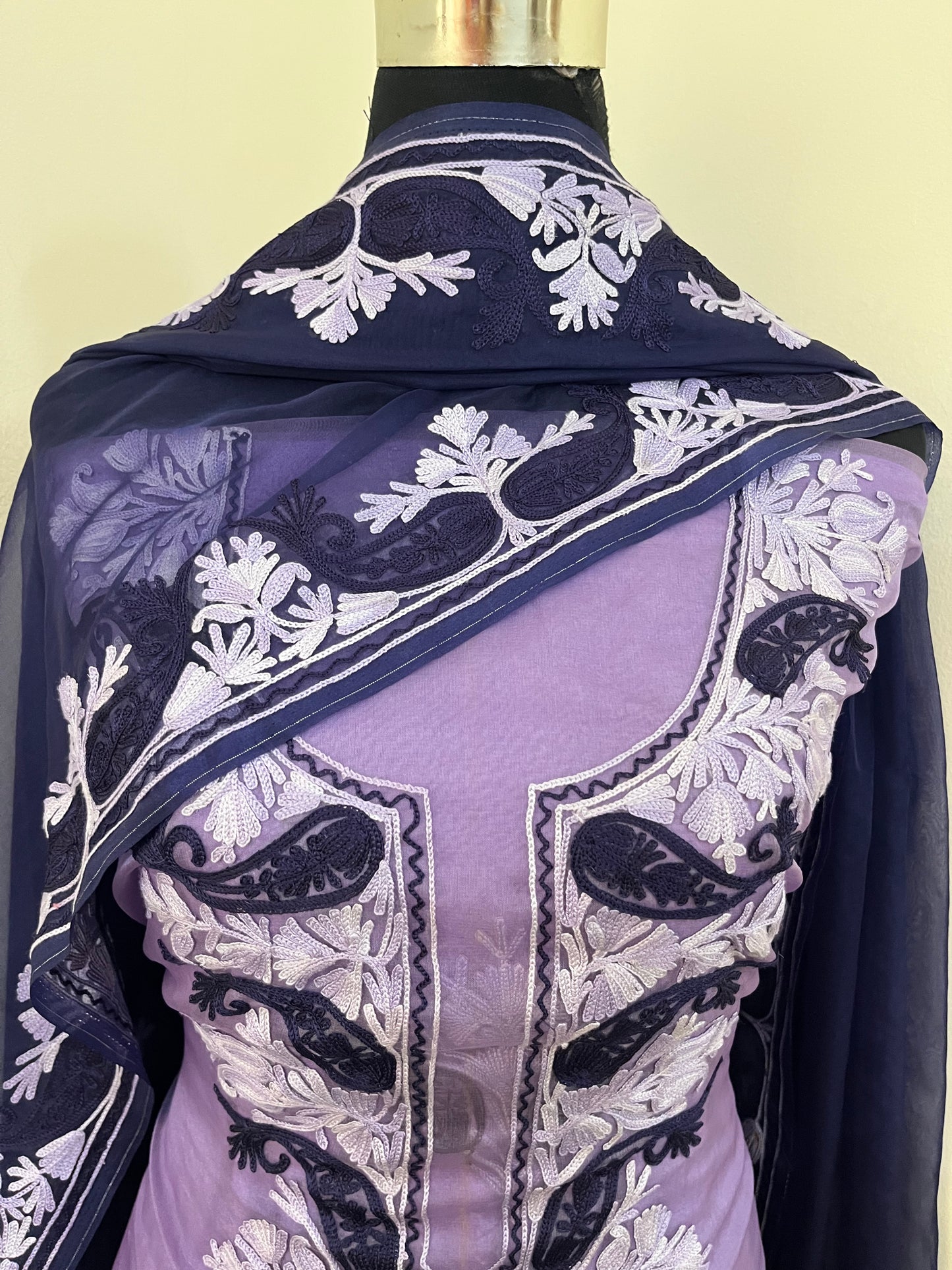 Lilac Soft Tissue Kashmiri Suit